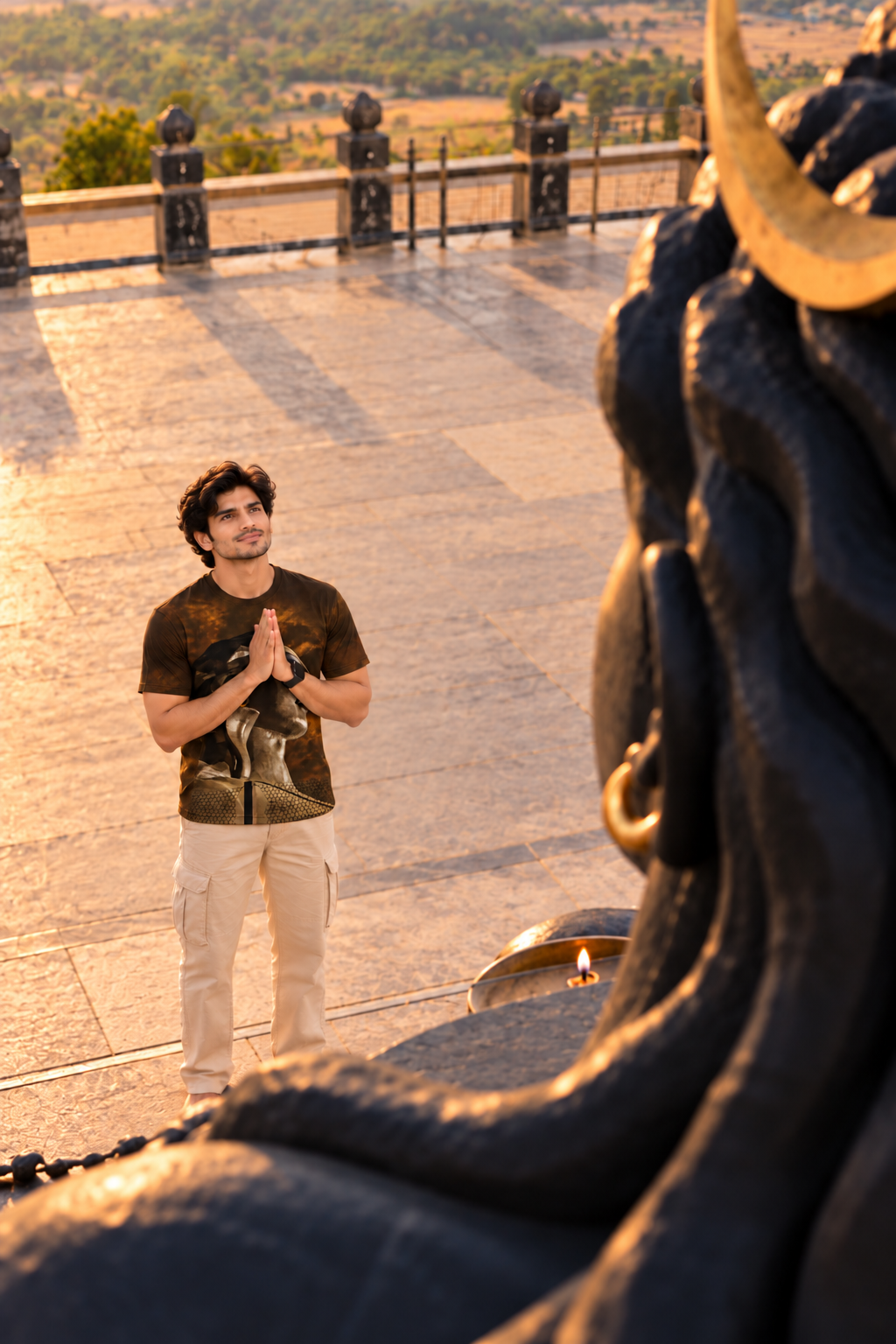 Brown Adiyogi T-shirt