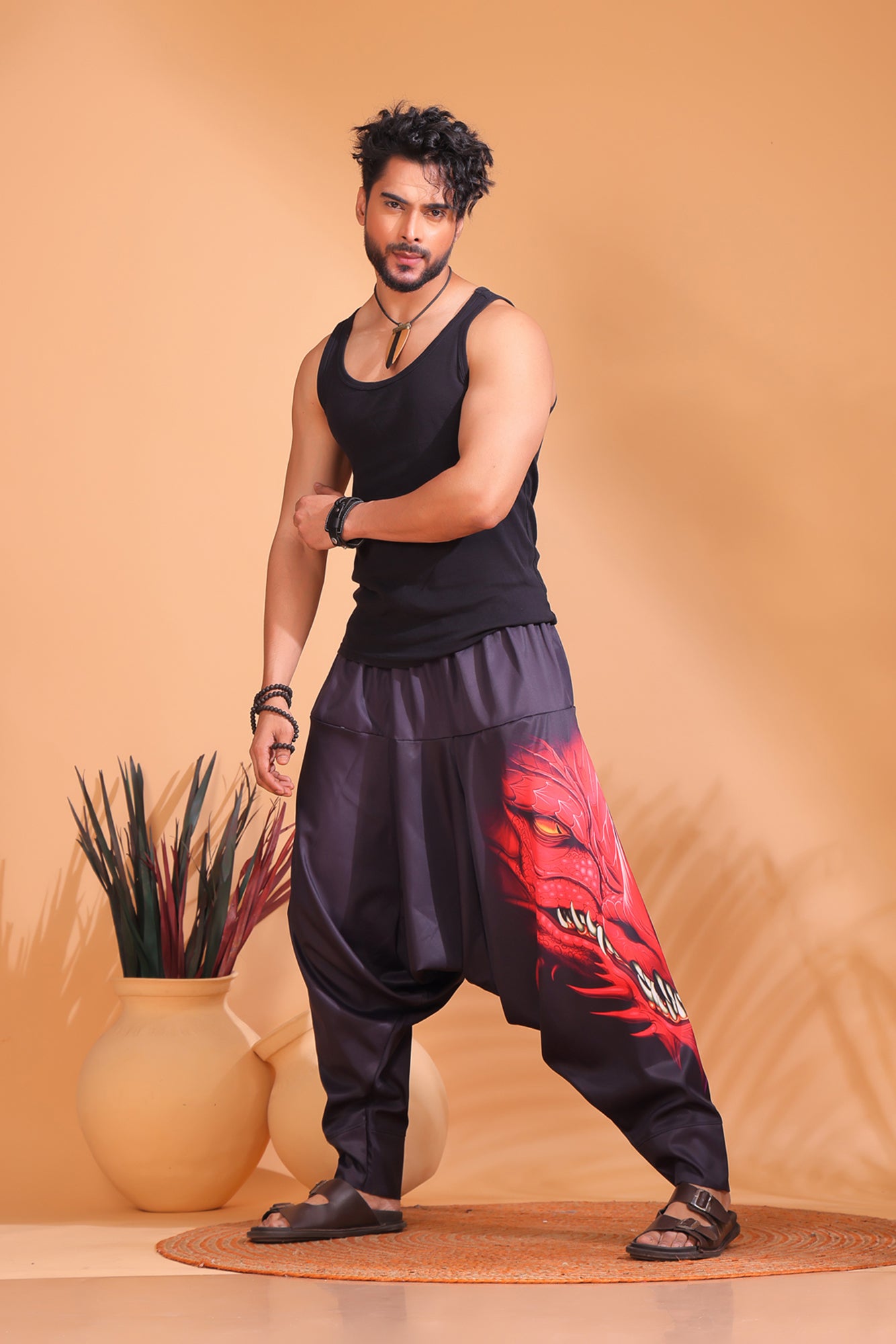 Big Face Dragon Unisex Harem Pant
