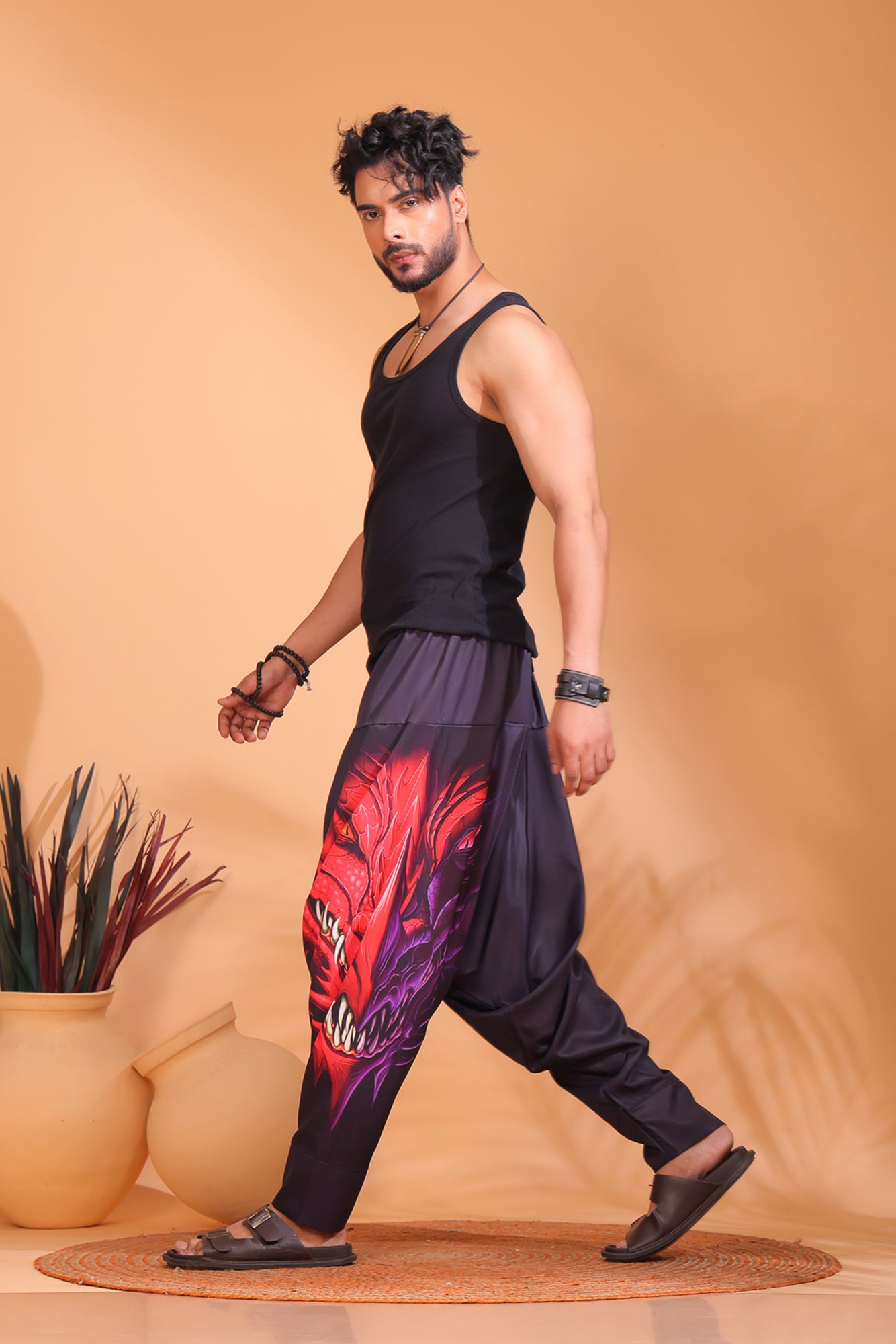Big Face Dragon Unisex Harem Pant