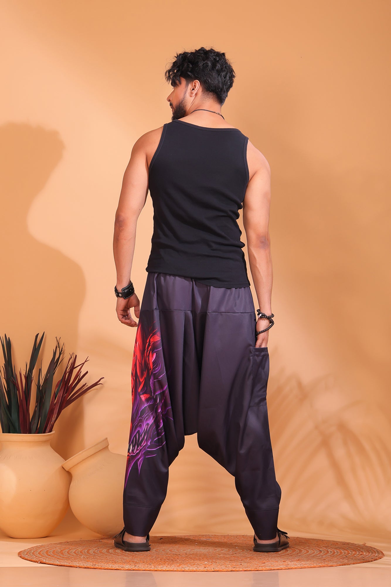 Big Face Dragon Unisex Harem Pant