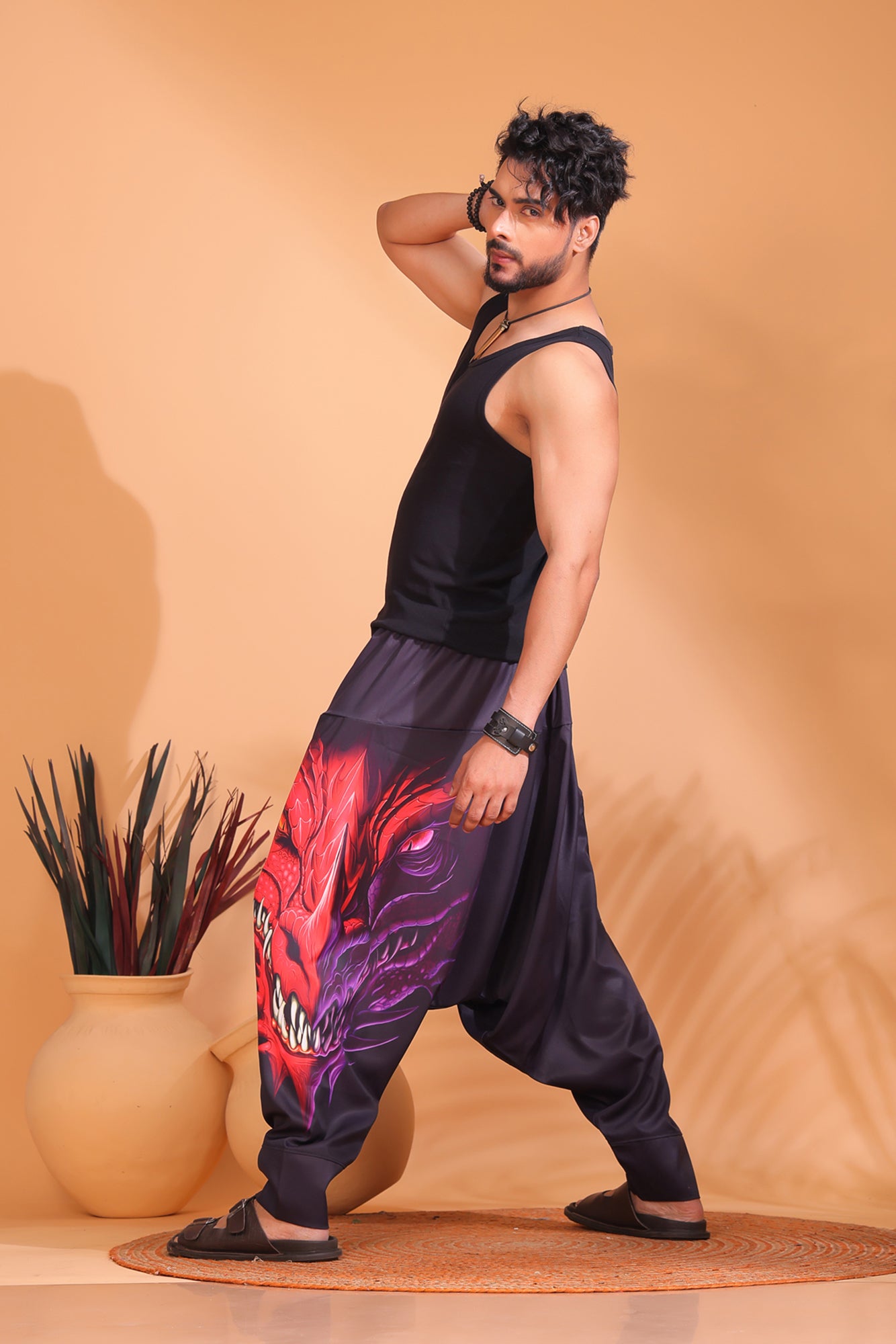 Big Face Dragon Unisex Harem Pant