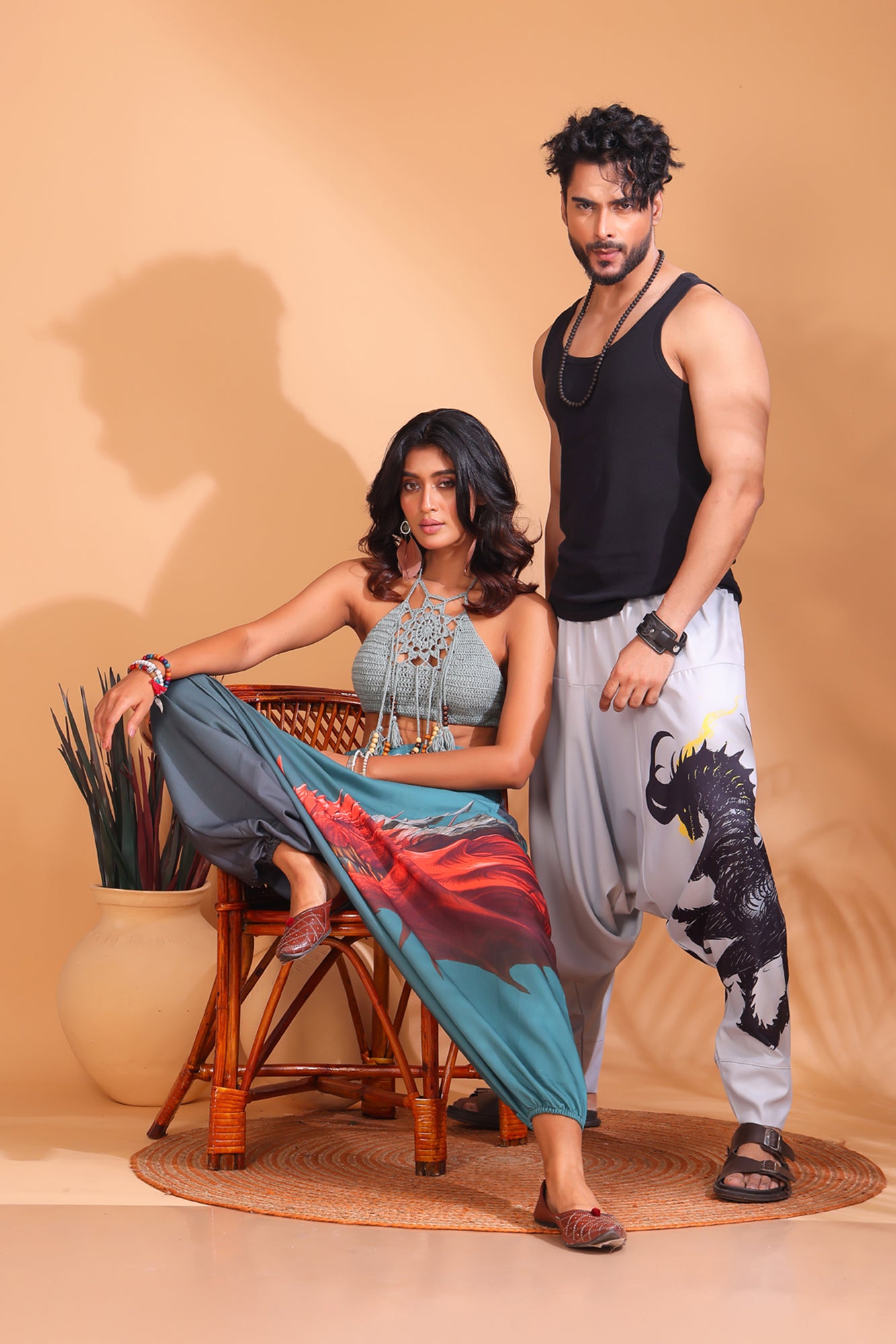 Red Dragon Unisex Harem Pant