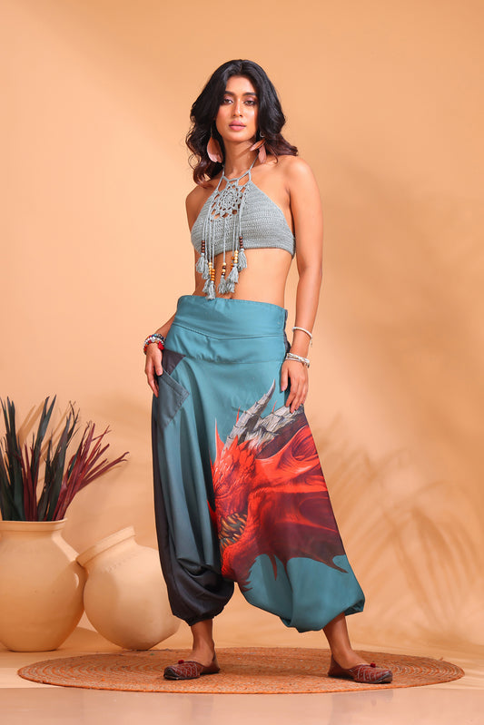 Red Dragon Unisex Harem Pant