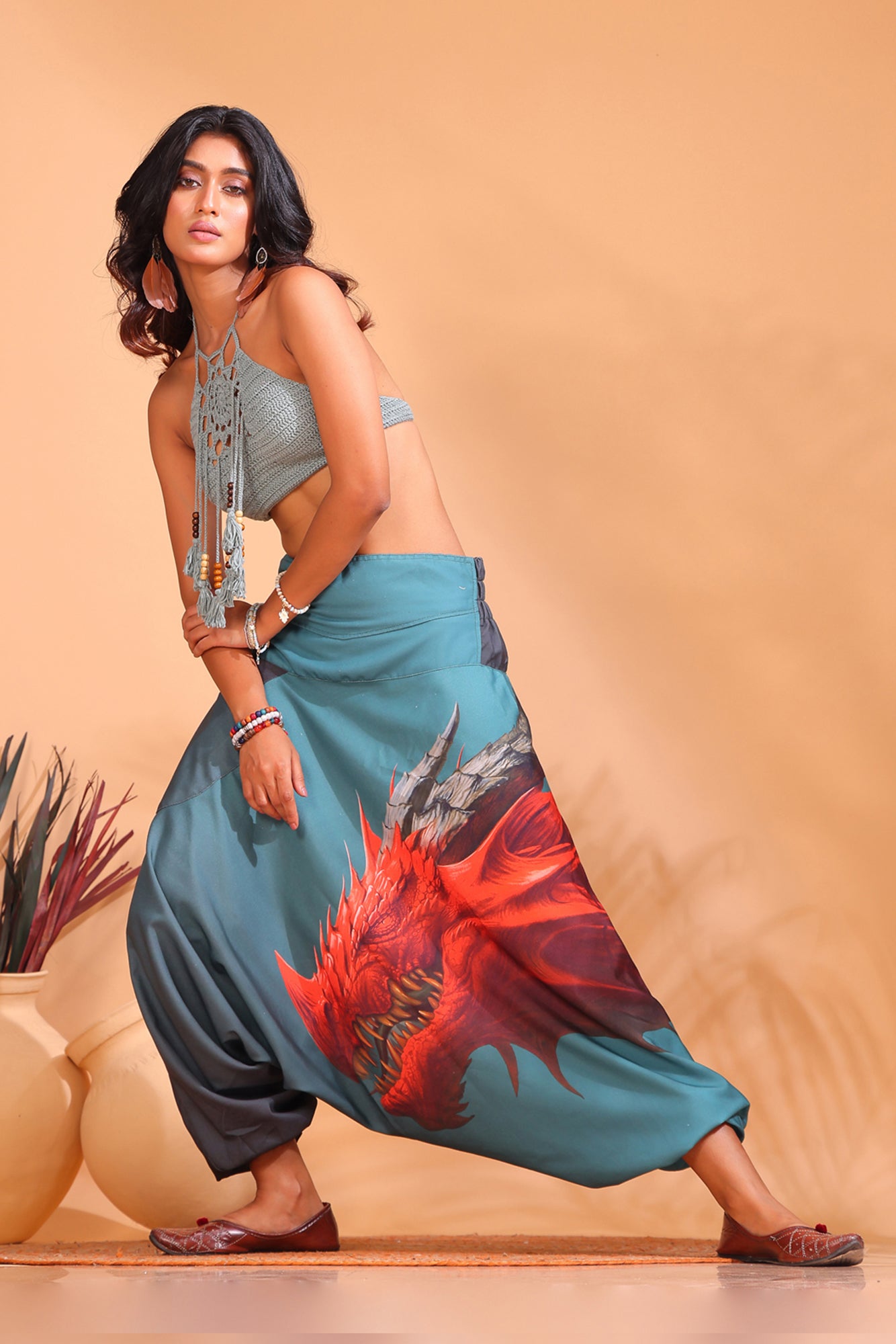 Red Dragon Unisex Harem Pant
