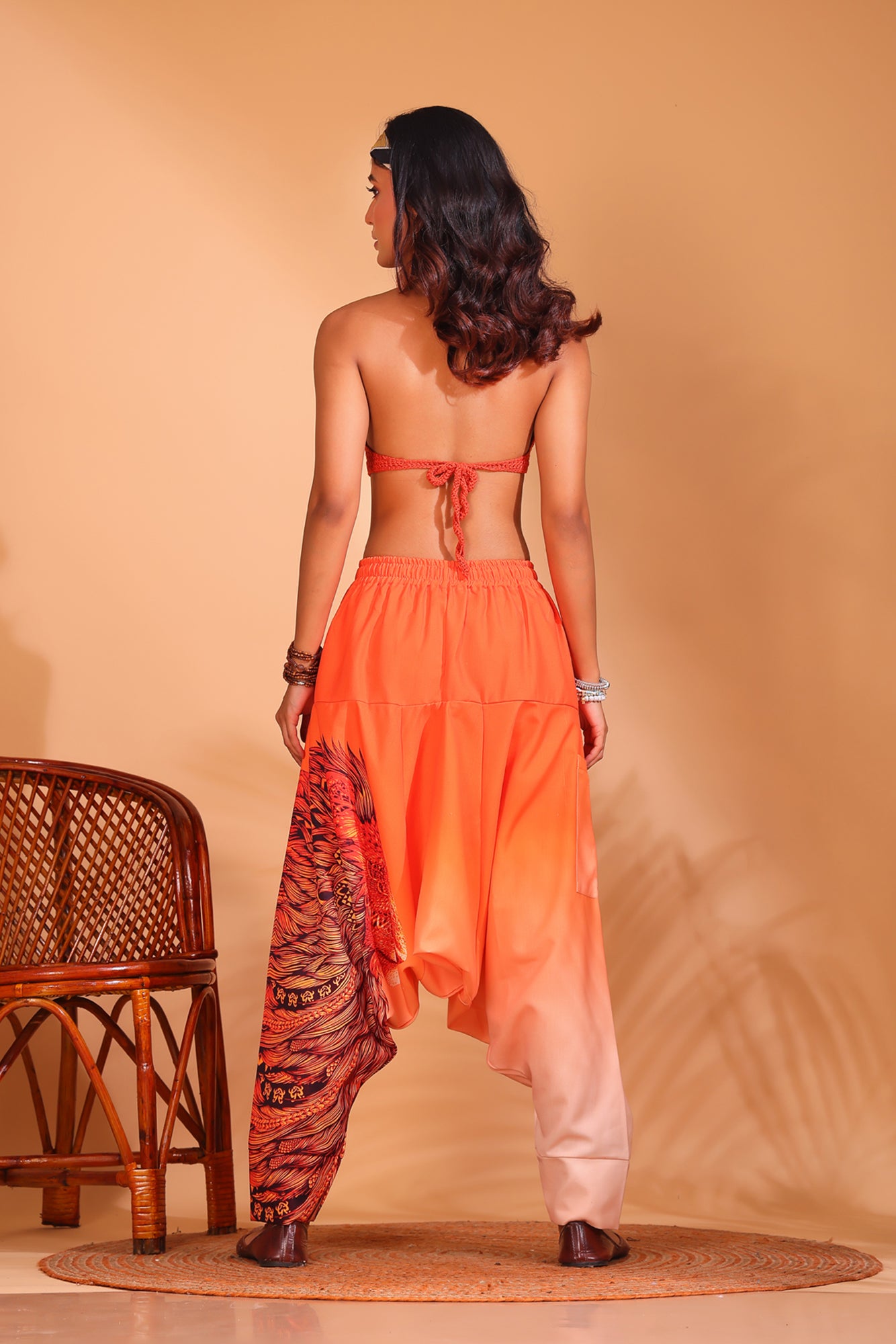 Orange Lion Unisex Harem Pant