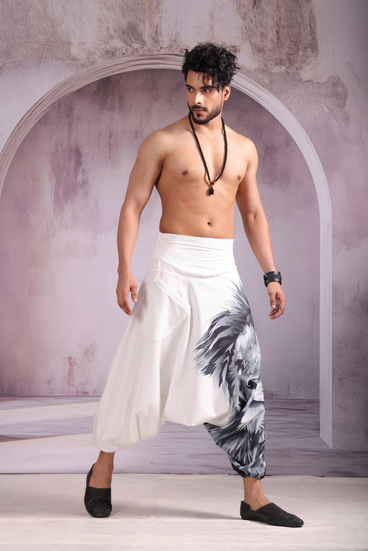 White Lion Unisex Harem Pant