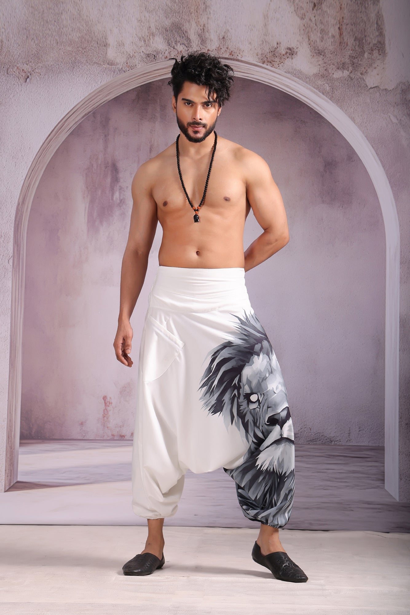 White Lion Unisex Harem Pant