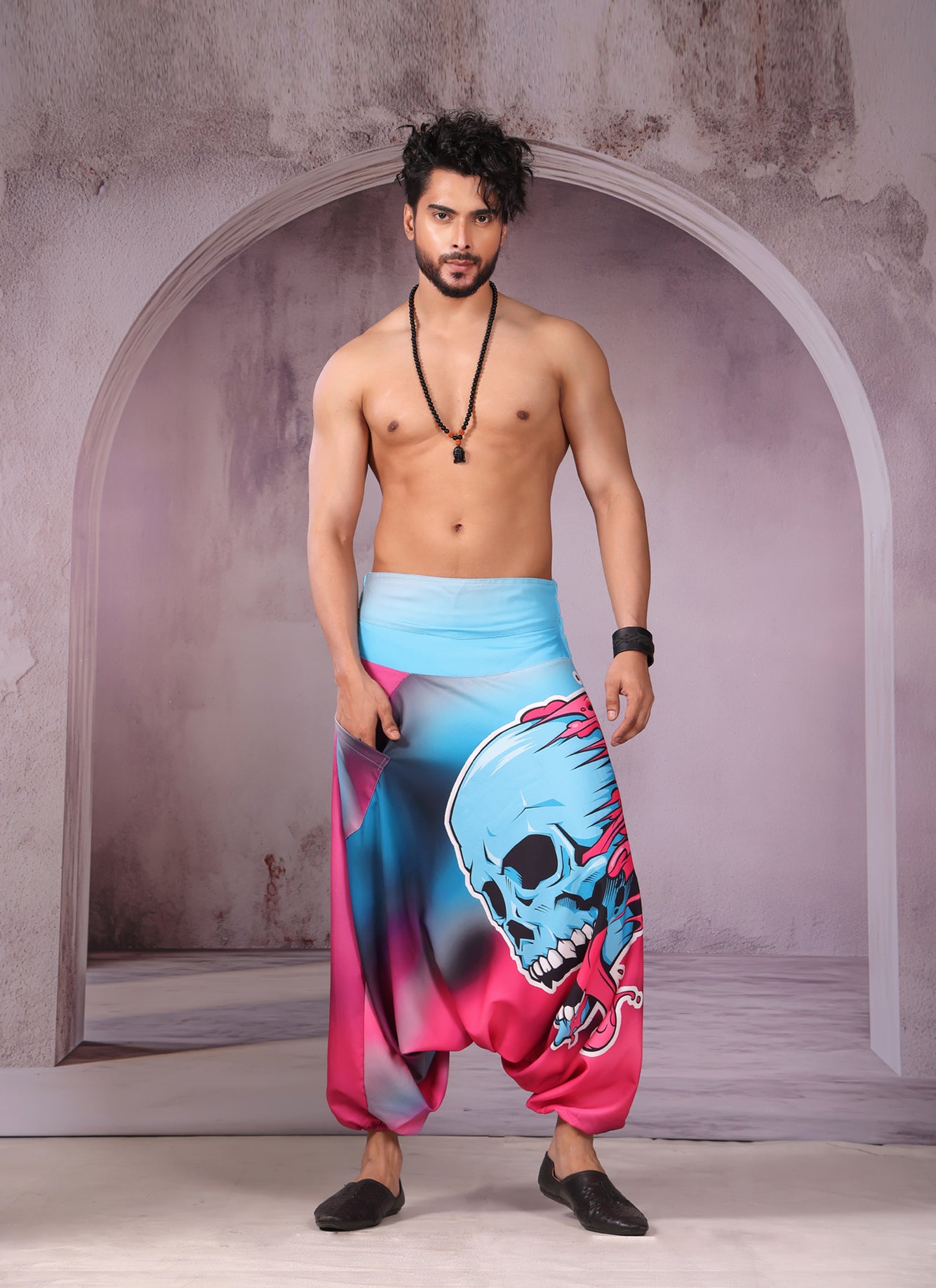 Blue Skull Unisex Harem Pant