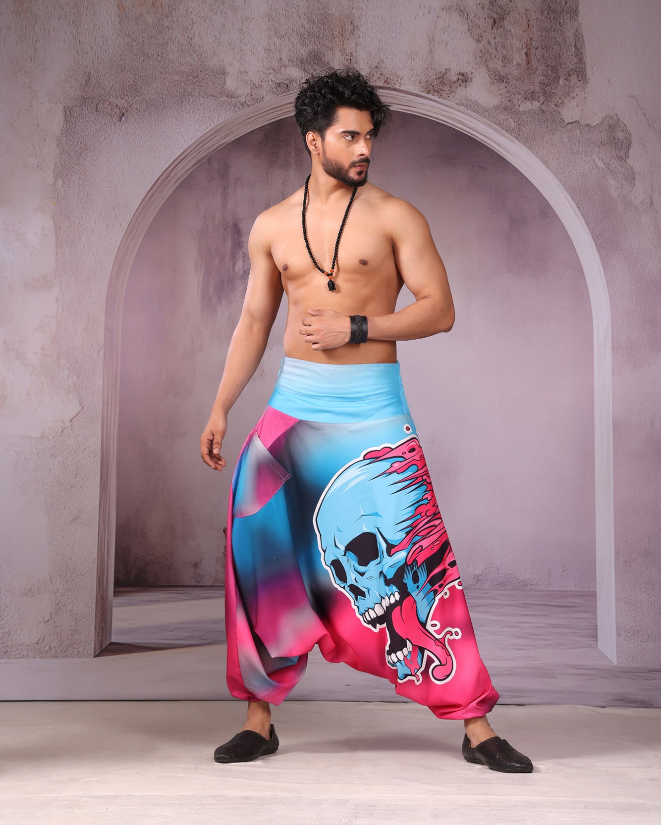 Blue Skull Unisex Harem Pant