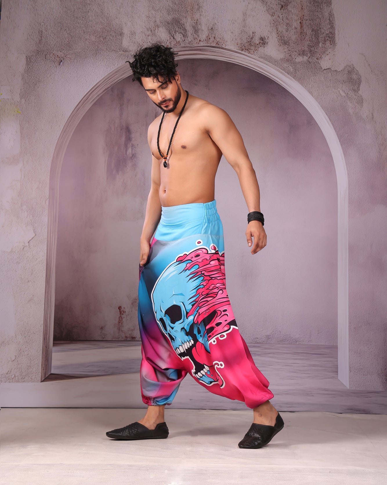 Blue Skull Unisex Harem Pant