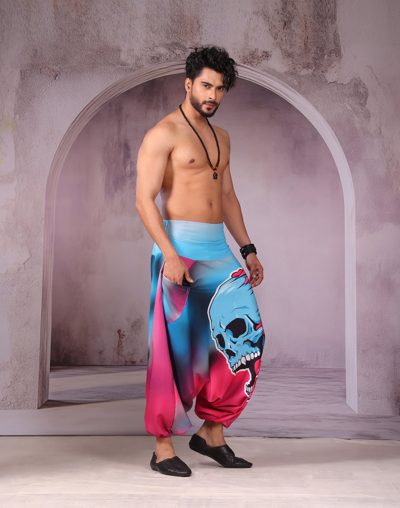 Blue Skull Unisex Harem Pant