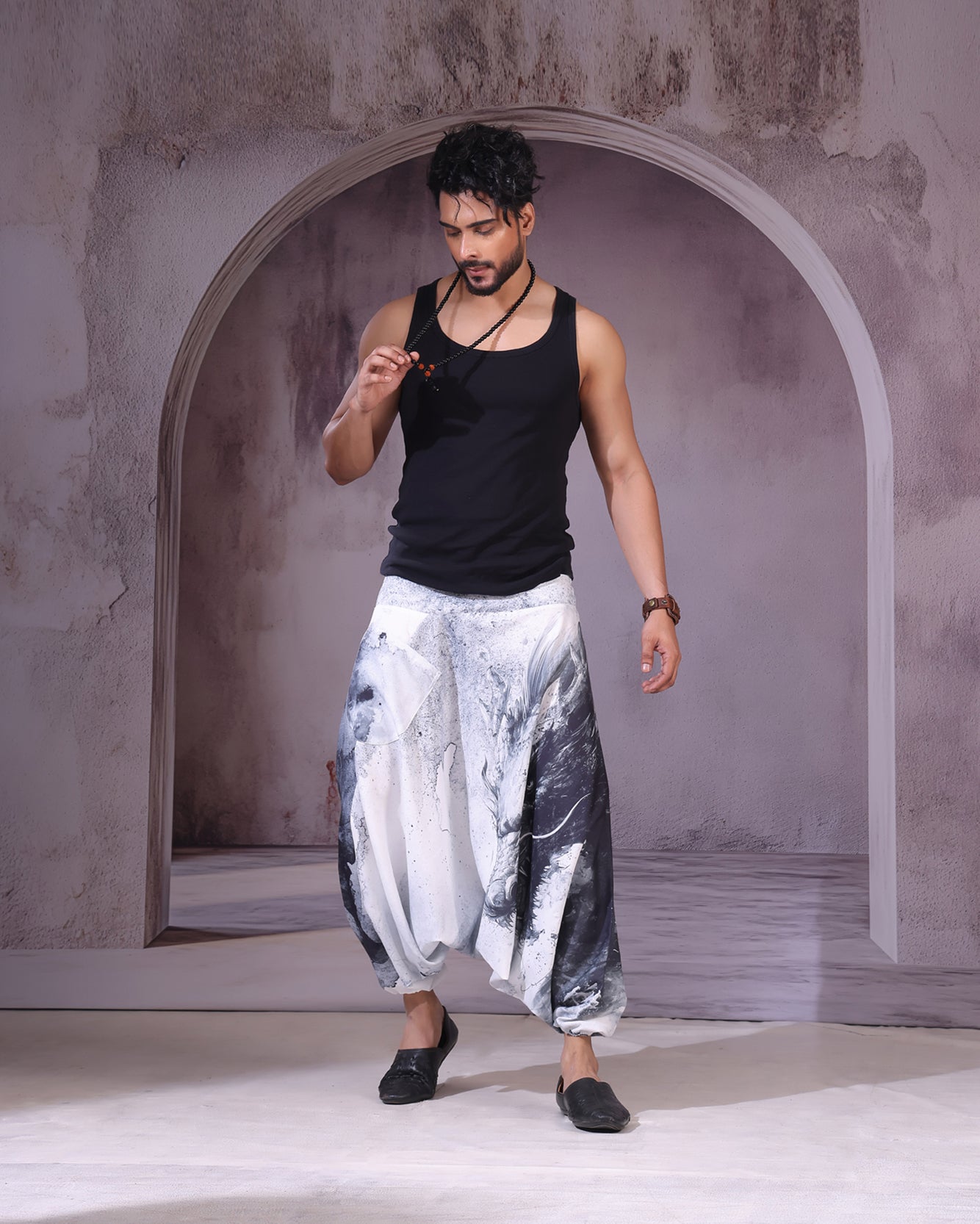 Water Color Dragon Unisex Harem Pant
