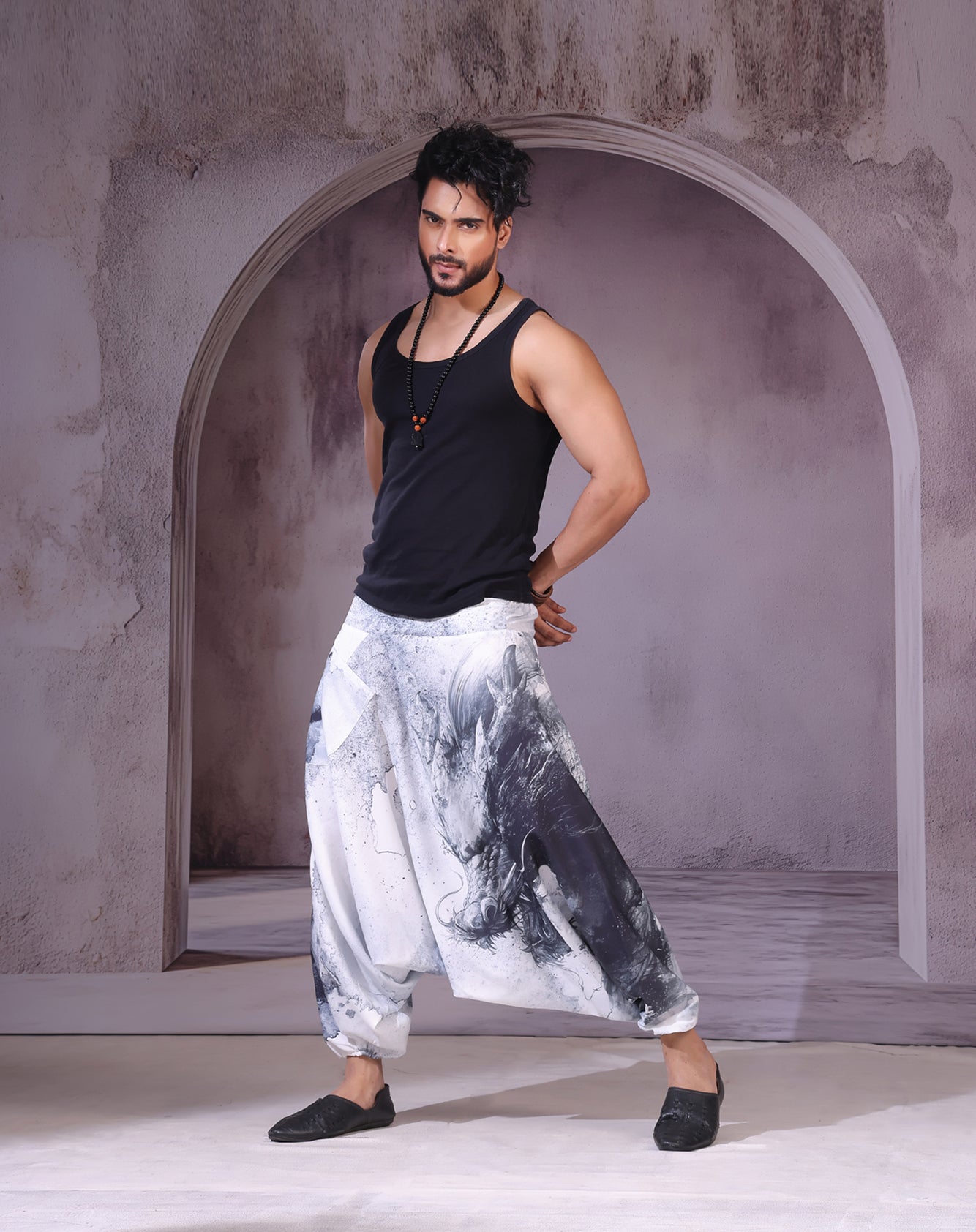 Water Color Dragon Unisex Harem Pant
