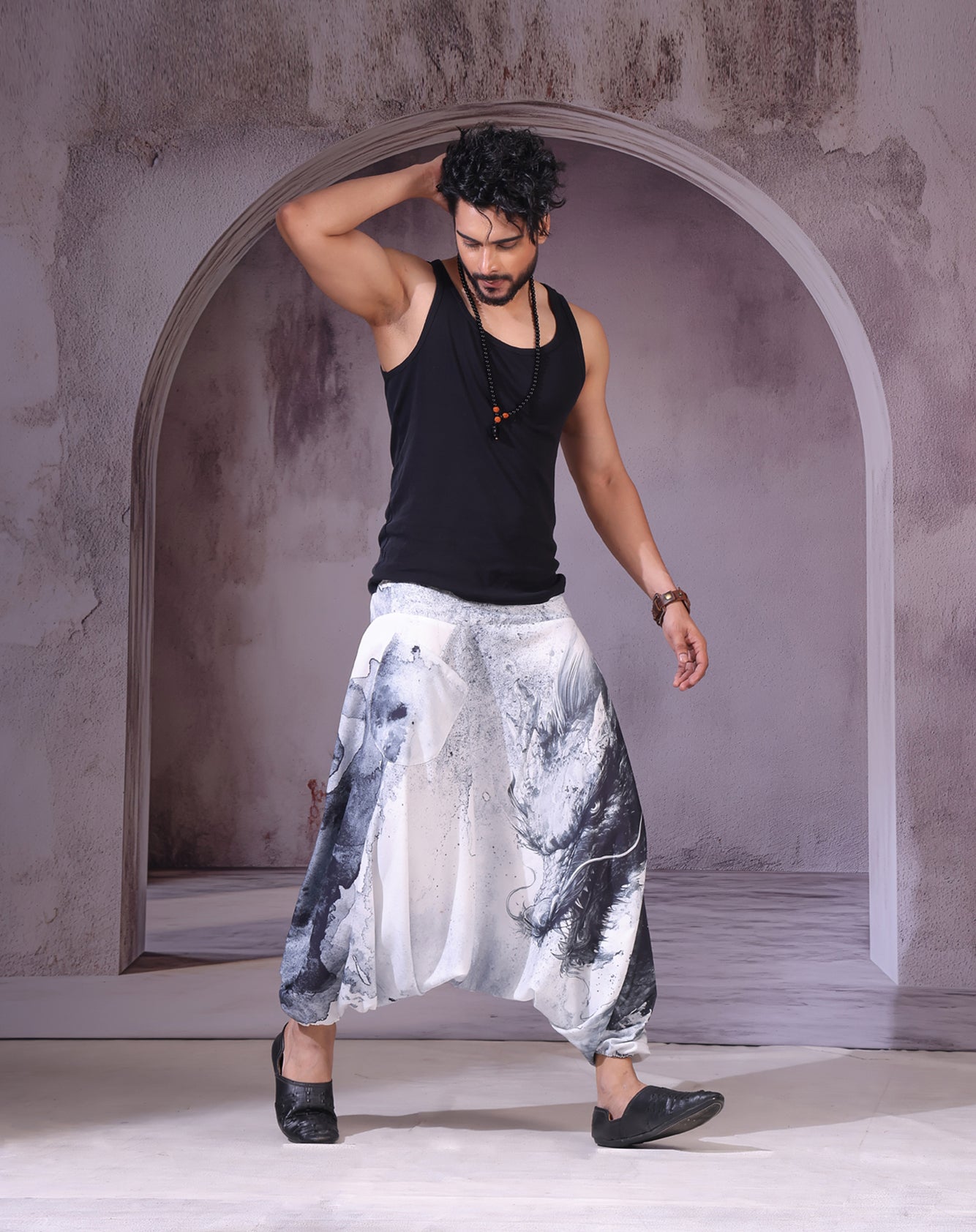 Water Color Dragon Unisex Harem Pant