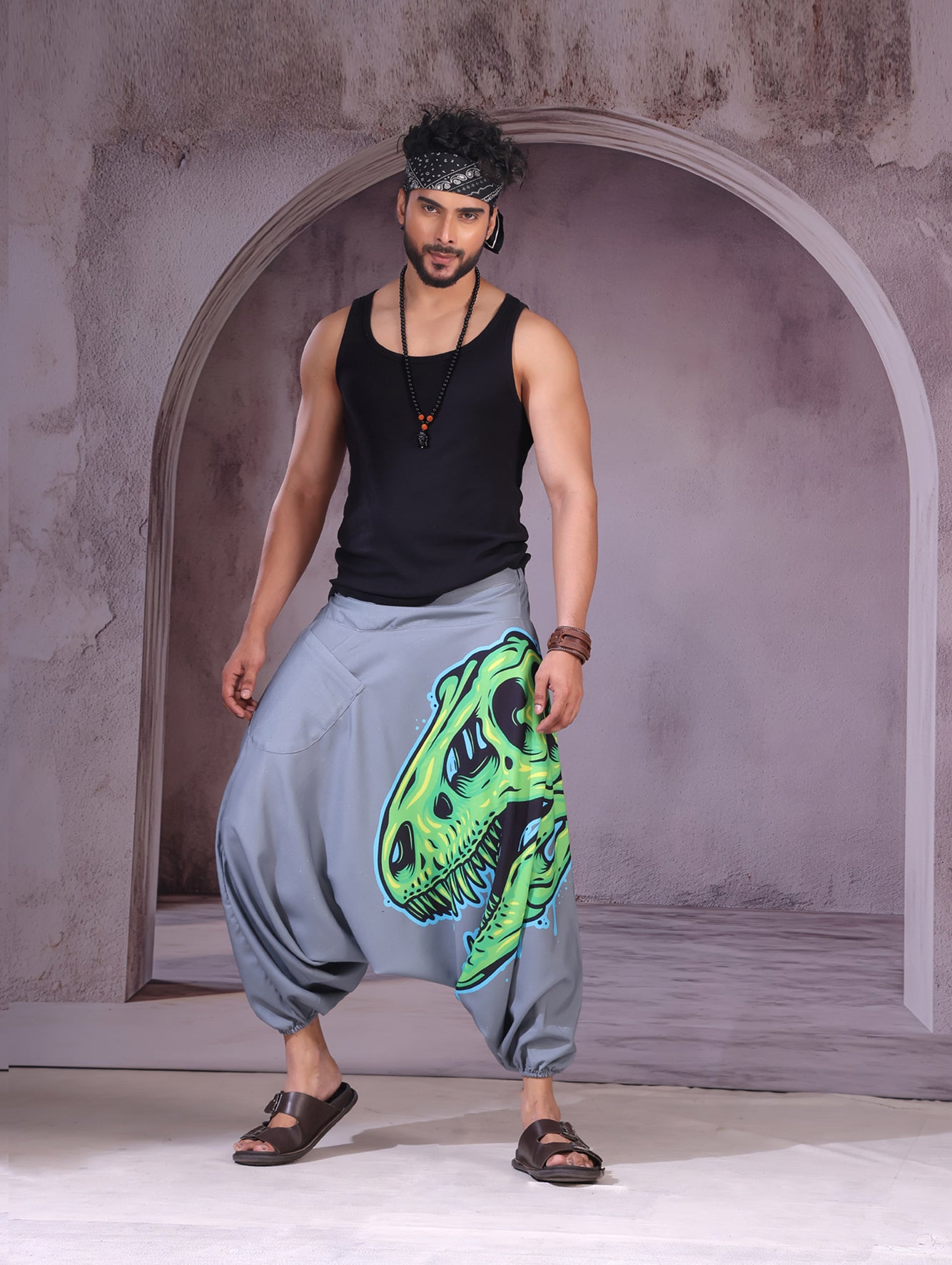T. Rex Dinosaur Skull Unisex Harem Pant