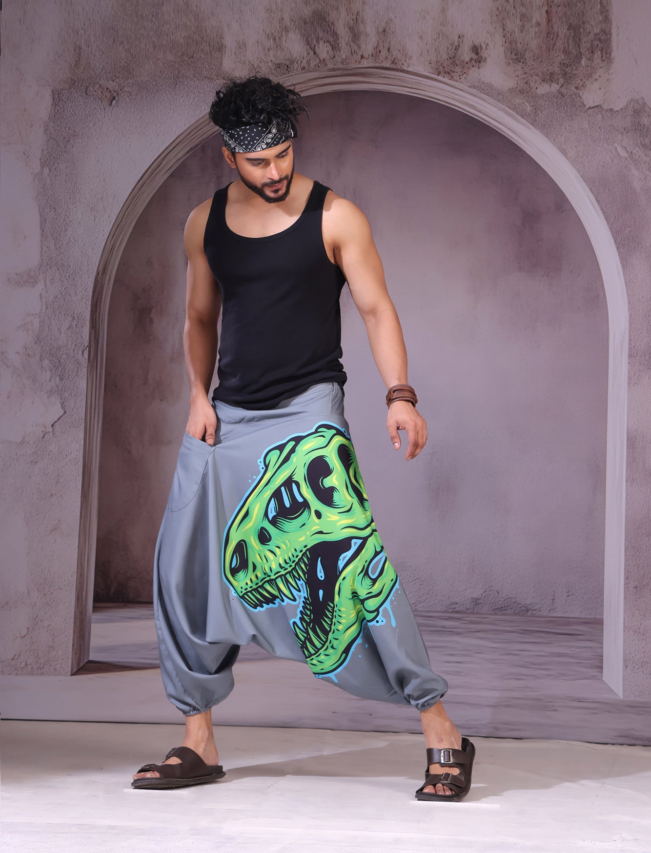 T. Rex Dinosaur Skull Unisex Harem Pant