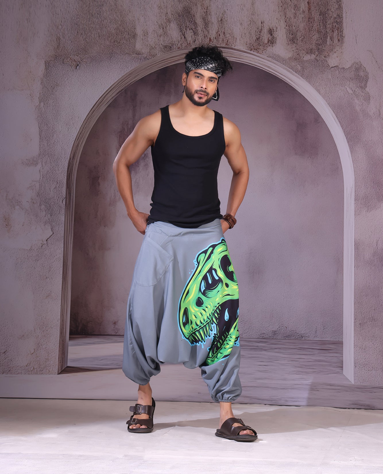 T. Rex Dinosaur Skull Unisex Harem Pant