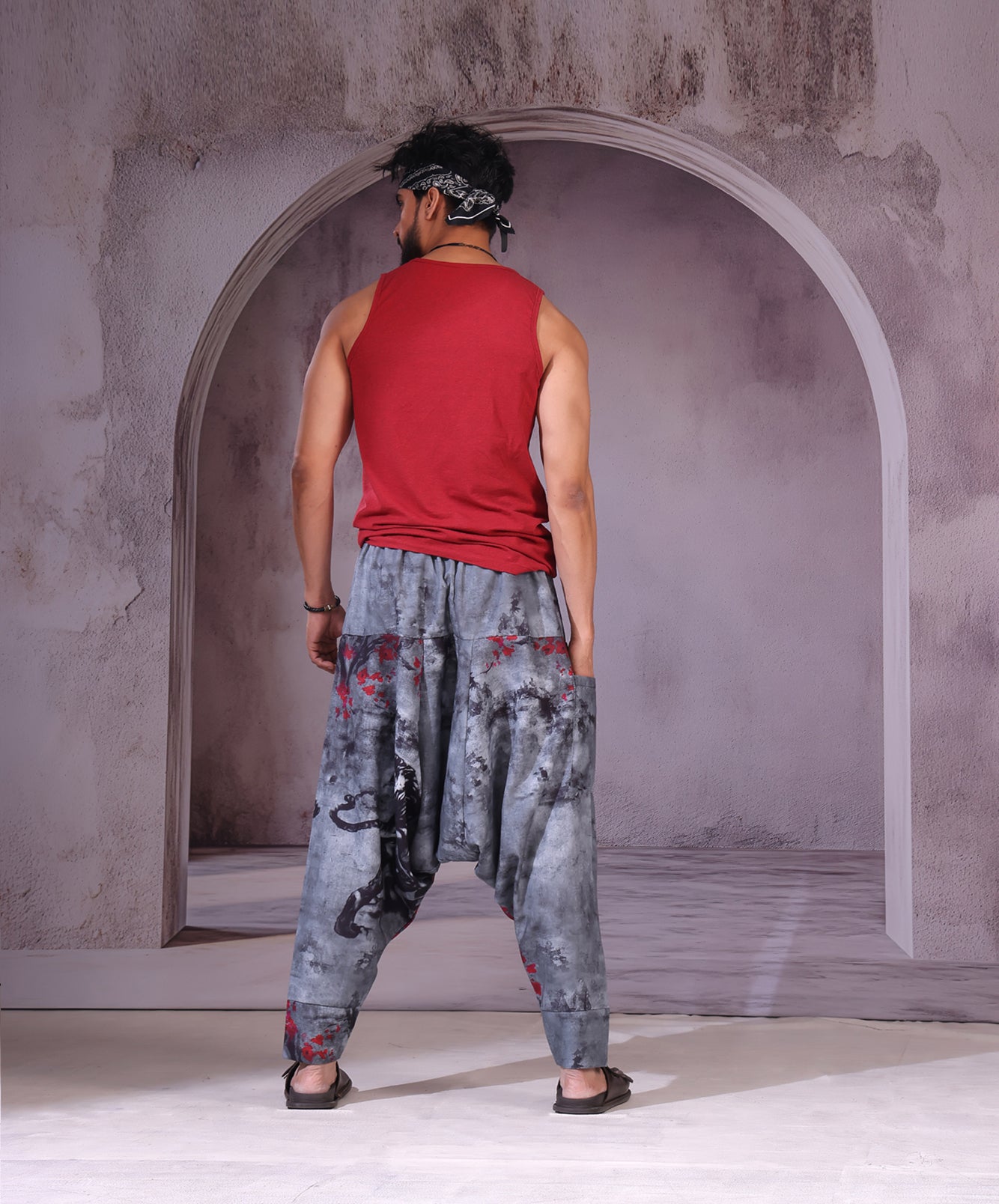 Water Color Tiger Unisex Harem Pant