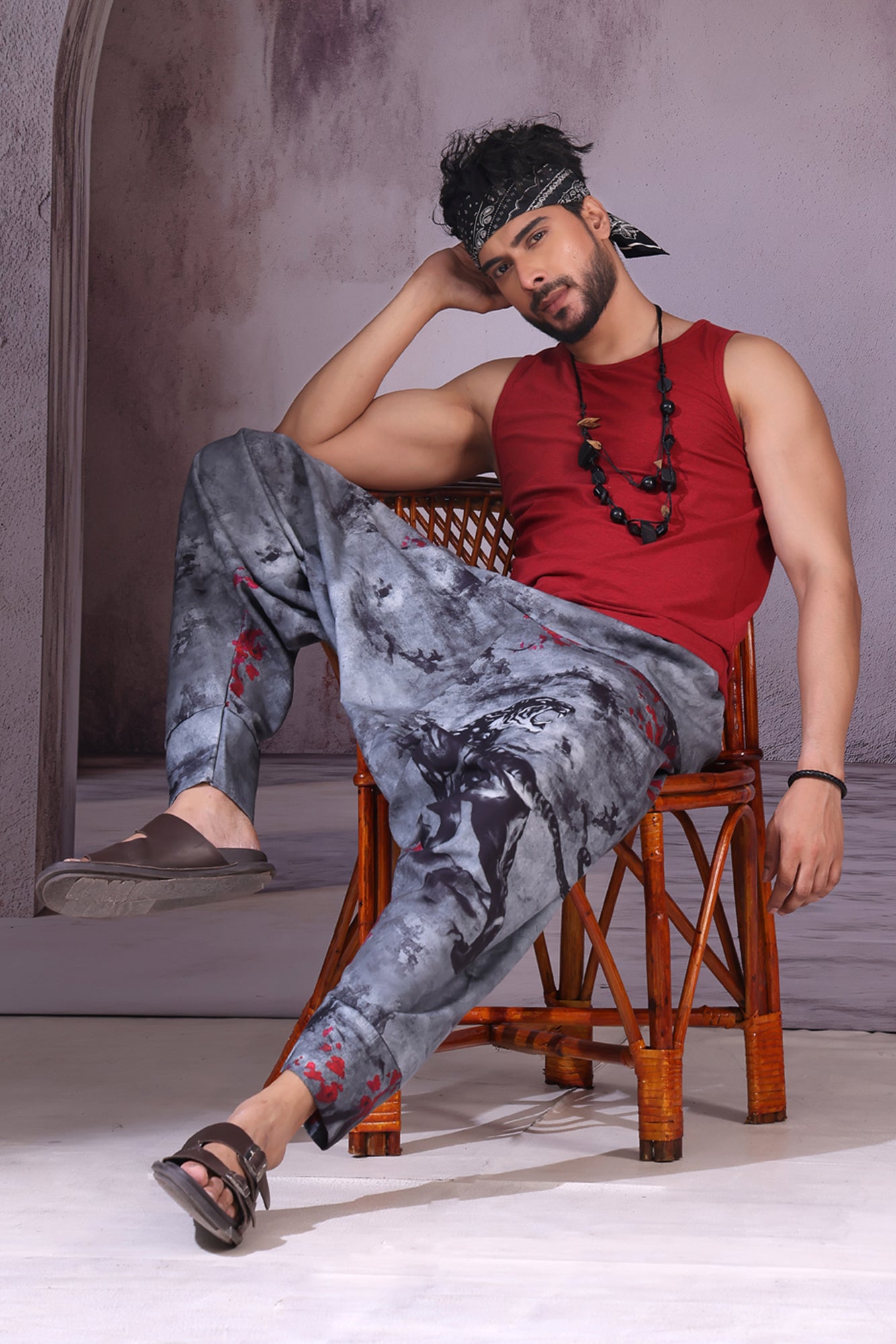 Water Color Tiger Unisex Harem Pant