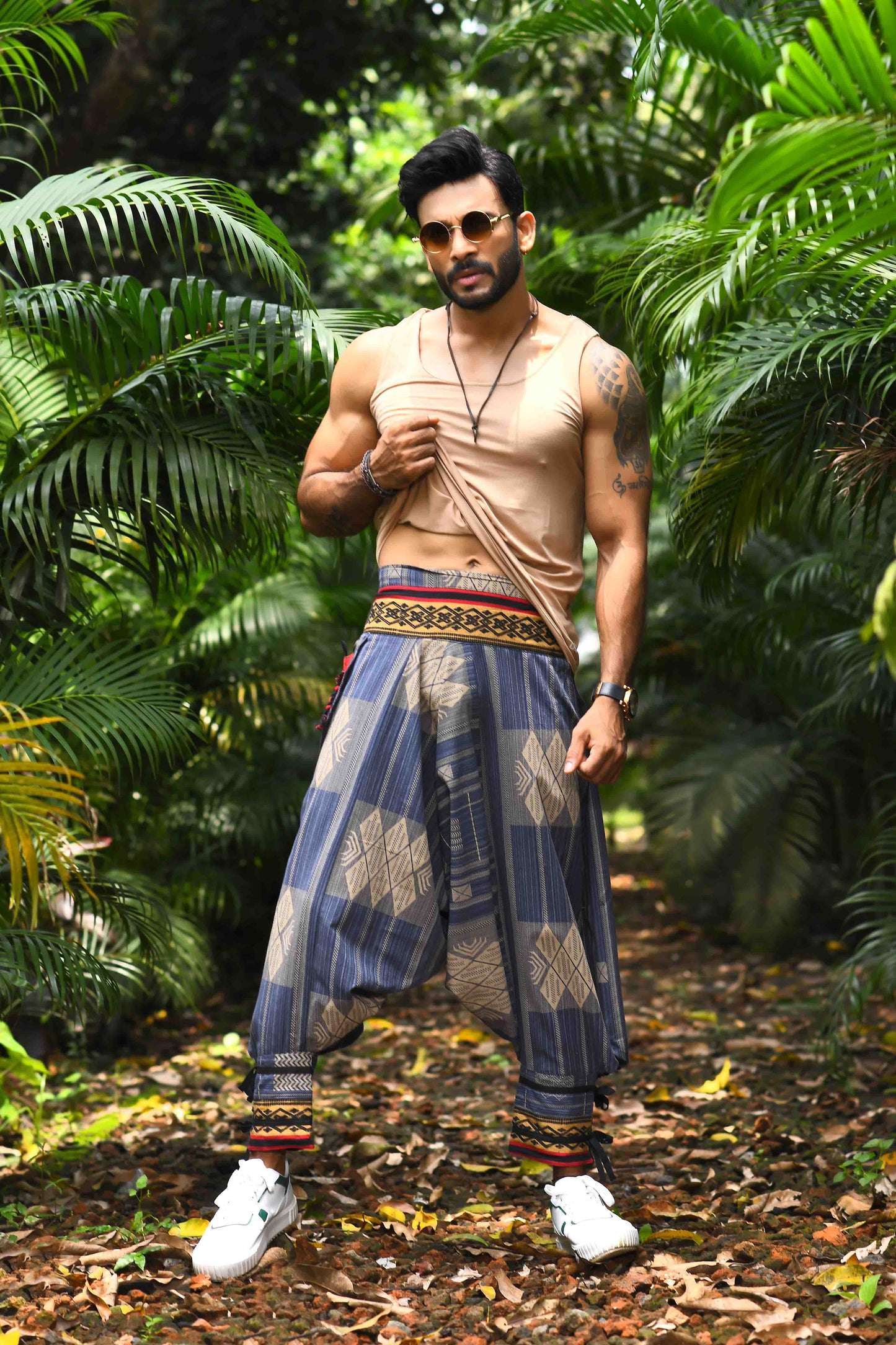 all over printed standout thai harem pant india the veshti company harem pants for men harem pants for women harem trousers hippie pants harem joggers bohemian boho pant adaddin pants harem