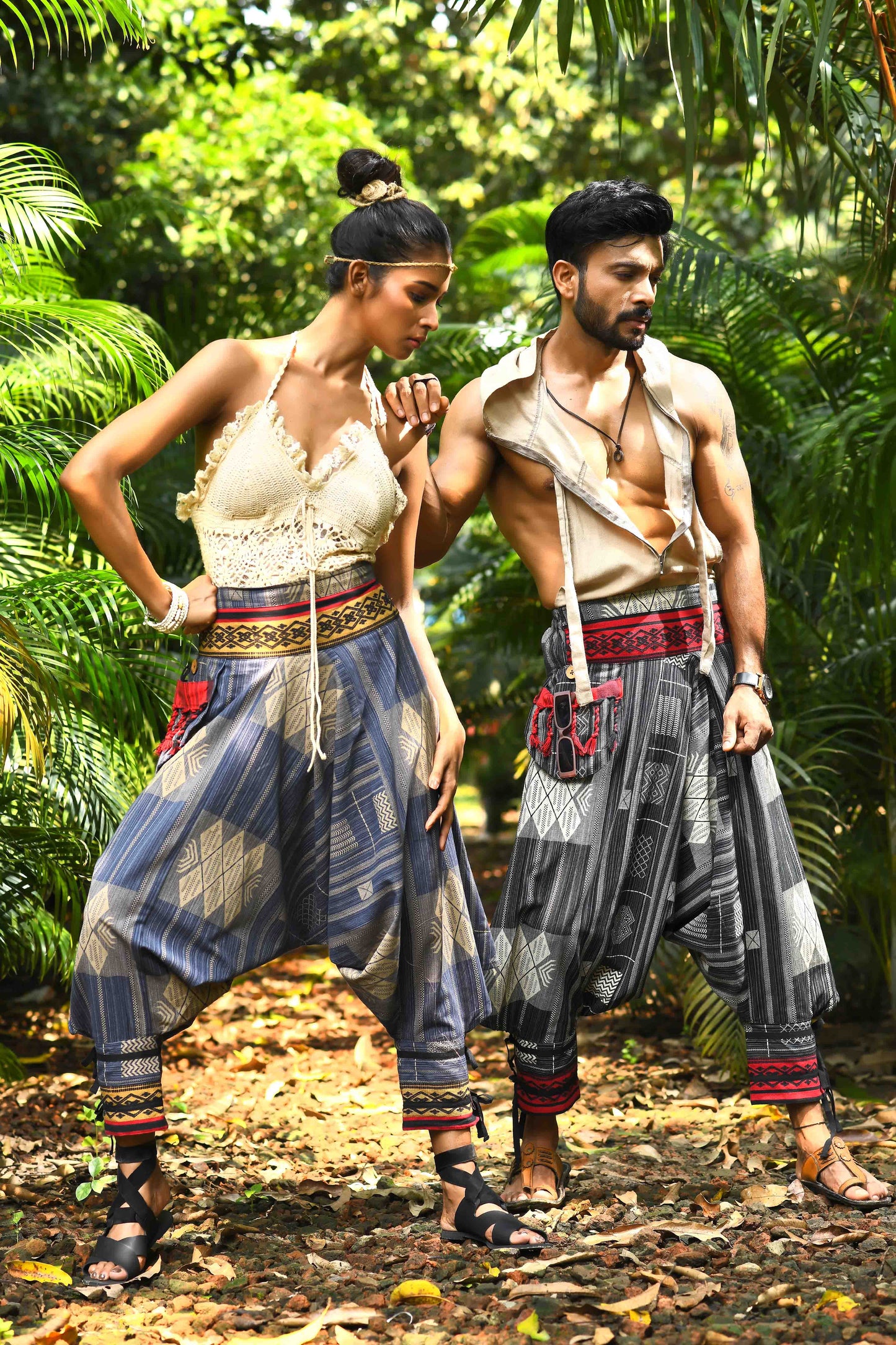 all over printed standout thai harem pant india the veshti company harem pants for men harem pants for women harem trousers hippie pants harem joggers bohemian boho pant adaddin pants harem