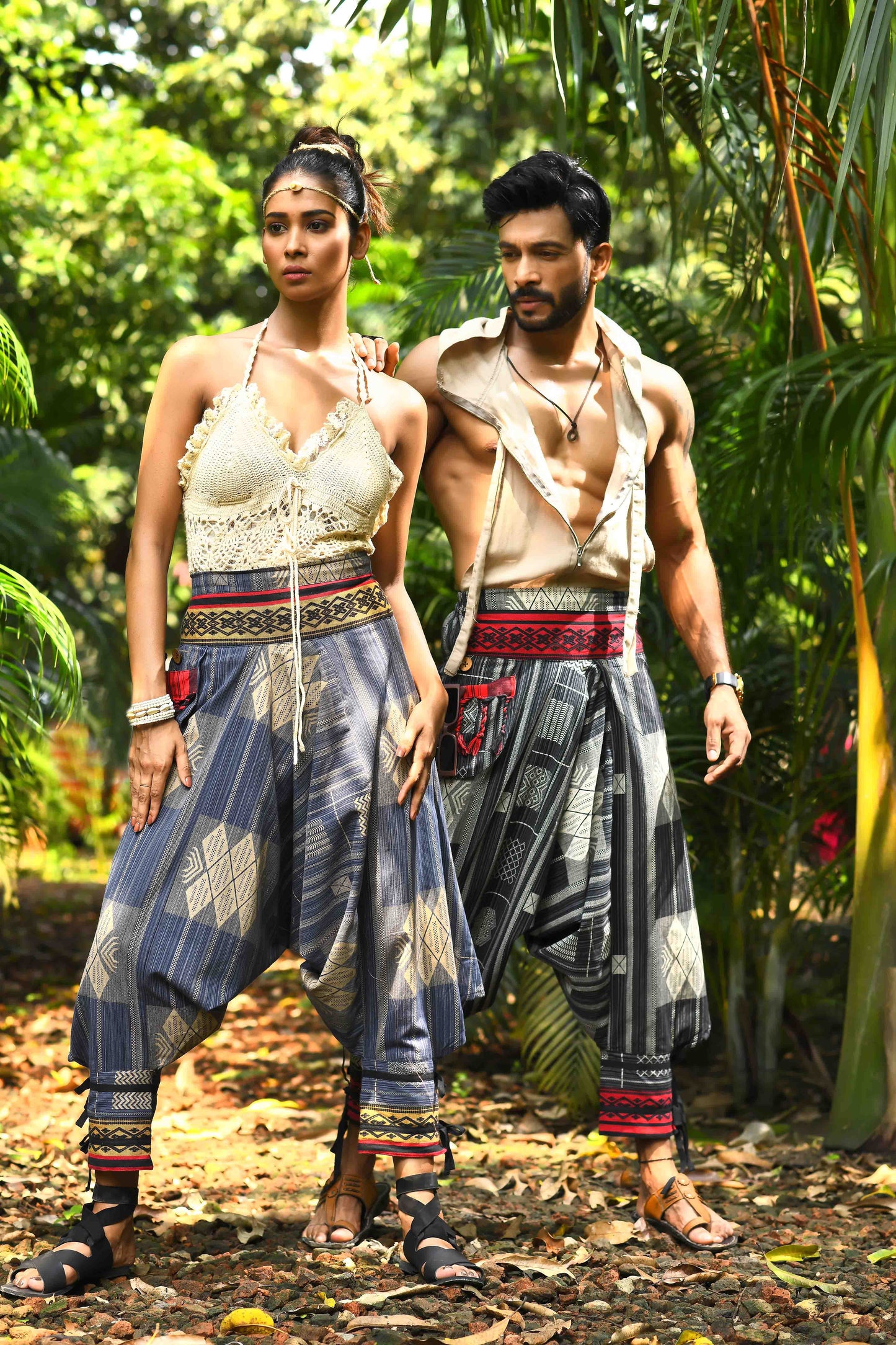 all over printed standout thai harem pant india the veshti company harem pants for men harem pants for women harem trousers hippie pants harem joggers bohemian boho pant adaddin pants harem