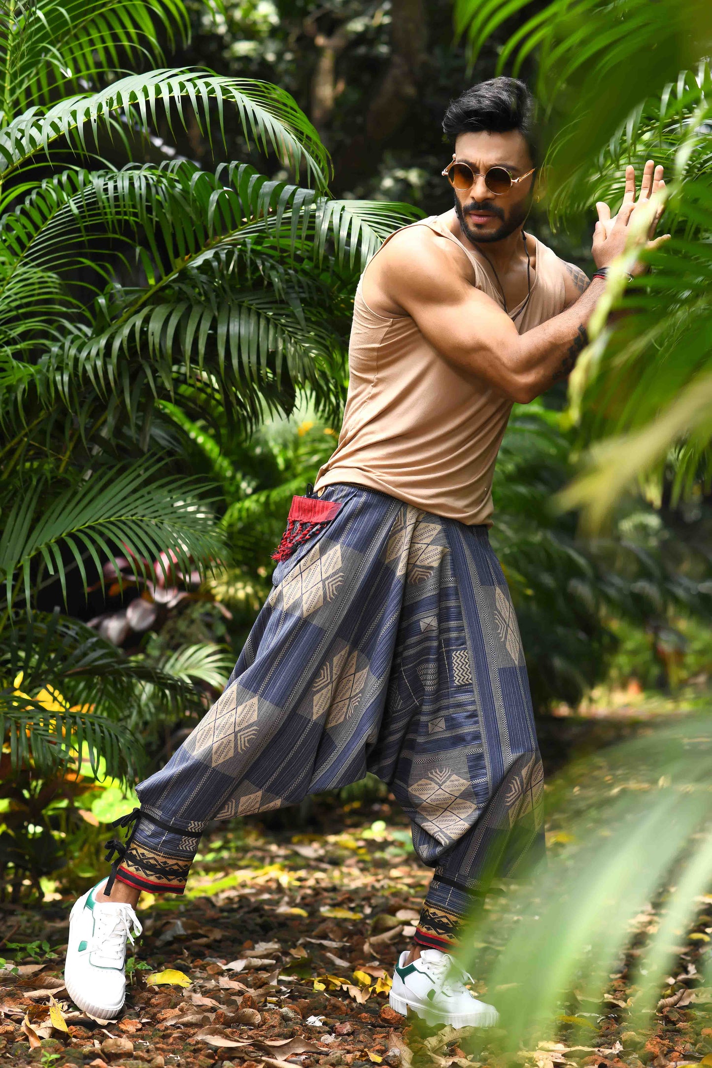 all over printed standout thai harem pant india the veshti company harem pants for men harem pants for women harem trousers hippie pants harem joggers bohemian boho pant adaddin pants harem