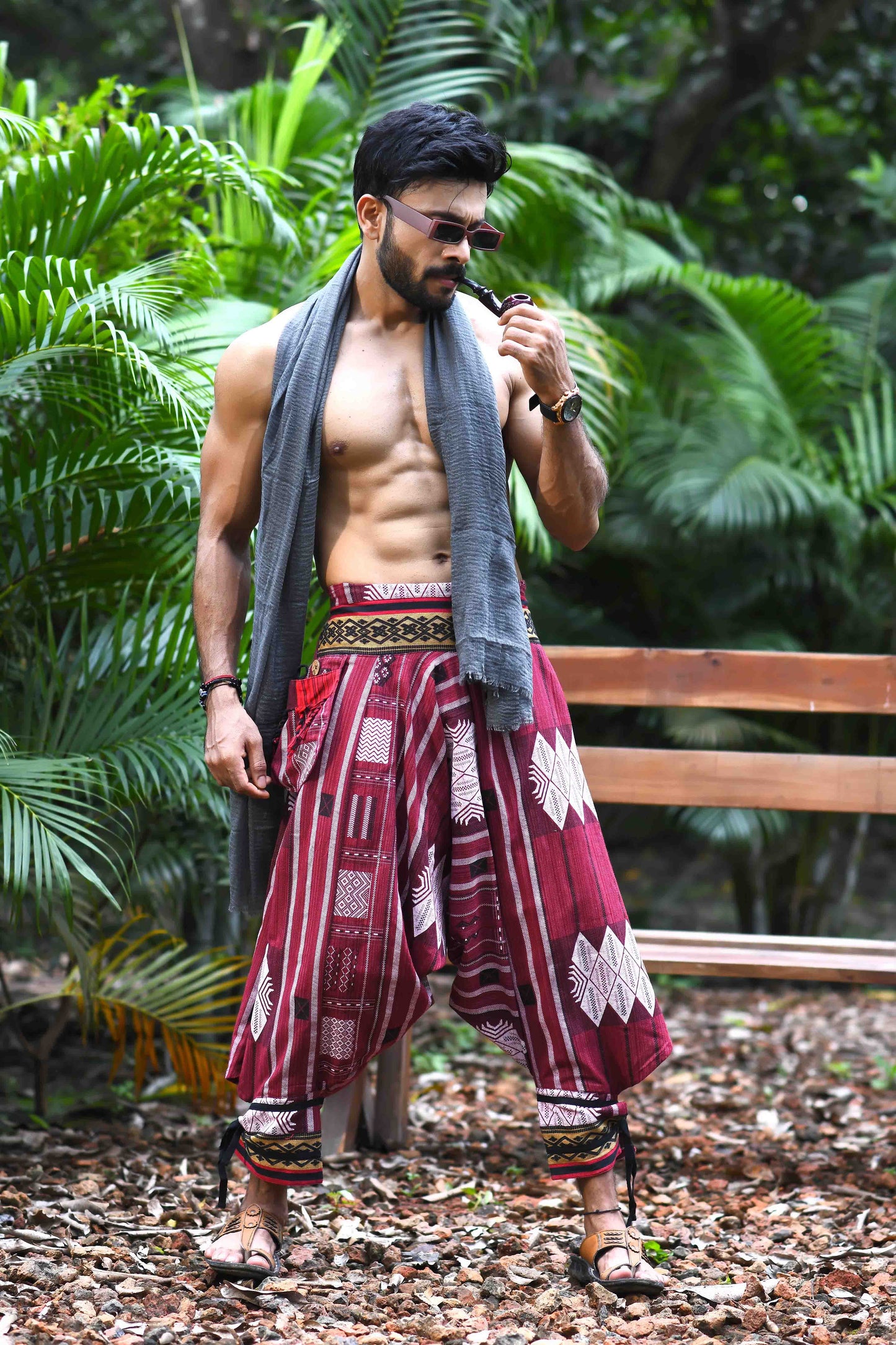 all over printed standout thai harem pant india the veshti company harem pants for men harem pants for women harem trousers hippie pants harem joggers bohemian boho pant adaddin pants harem