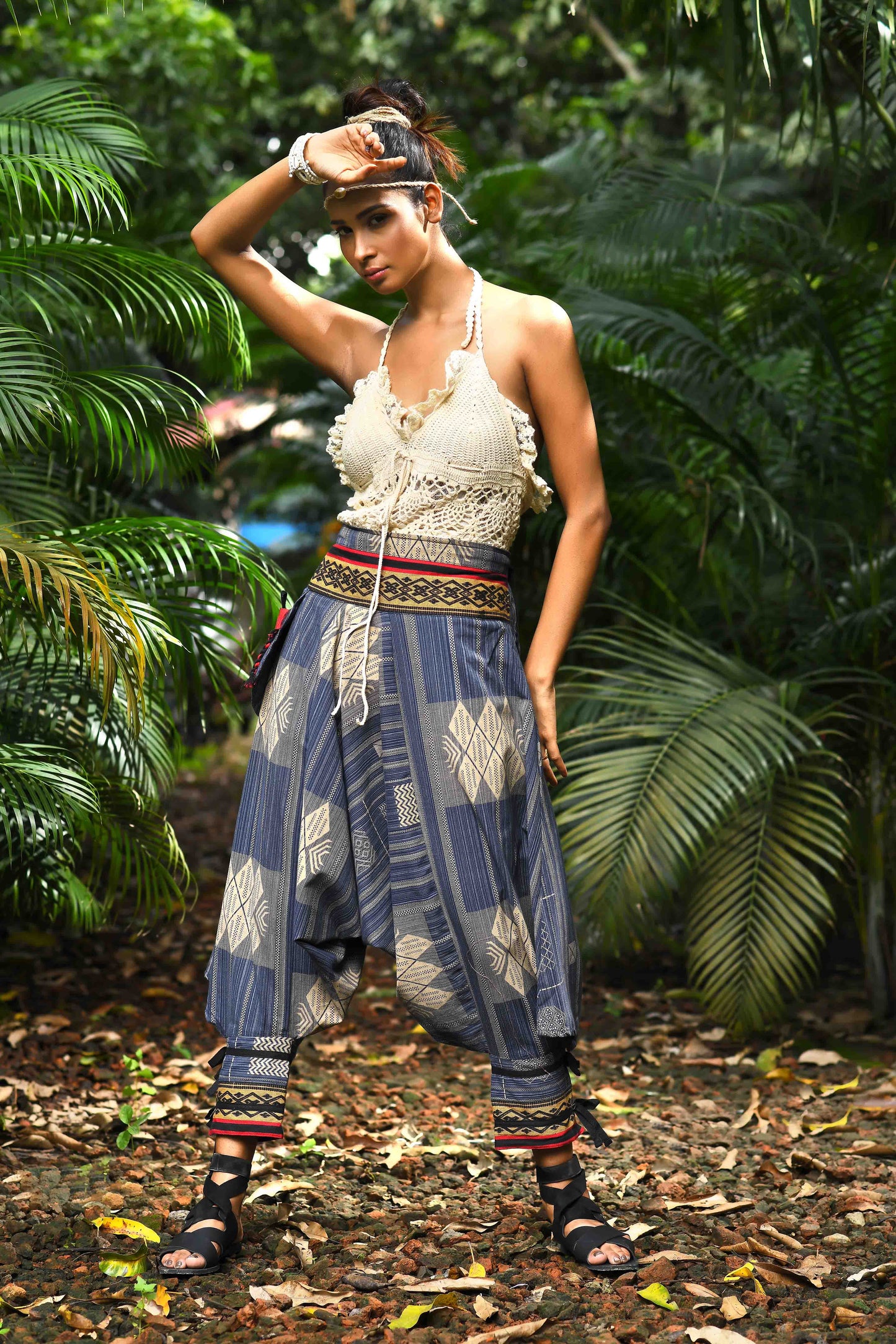 all over printed standout thai harem pant india the veshti company harem pants for men harem pants for women harem trousers hippie pants harem joggers bohemian boho pant adaddin pants harem