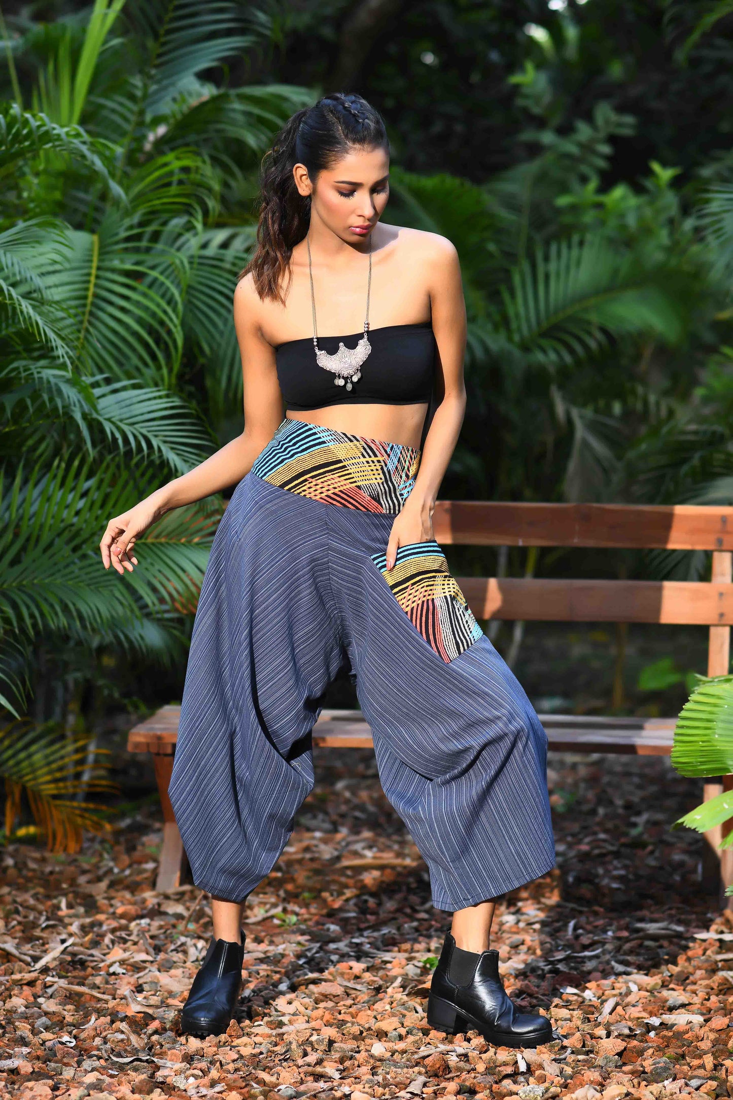 wide leg standout thai harem pant india the veshti company harem pants for men harem pants for women harem trousers hippie pants harem joggers bohemian boho pant adaddin pants enimane harem pants