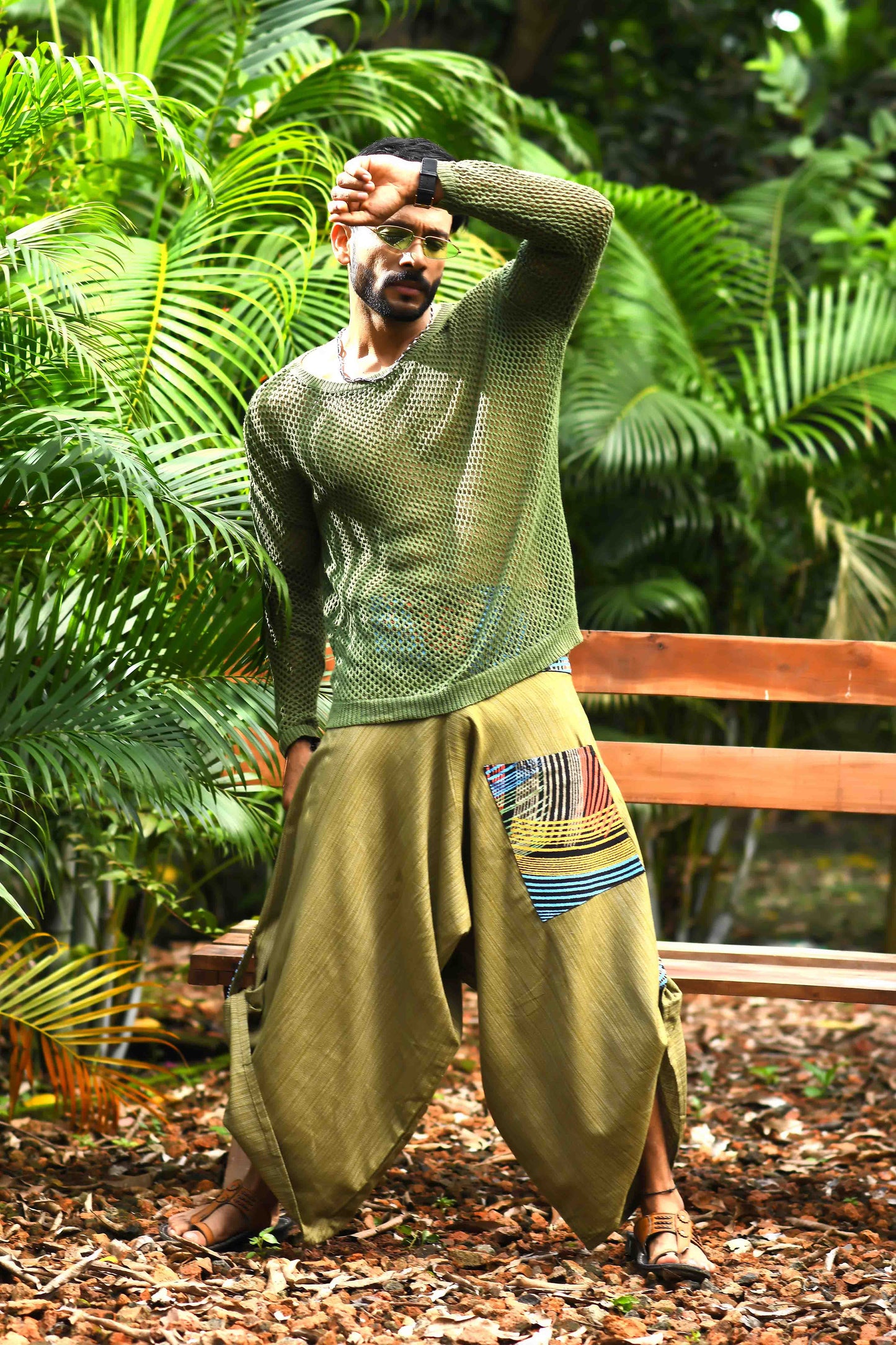 wide leg standout thai harem pant india the veshti company harem pants for men harem pants for women harem trousers hippie pants harem joggers bohemian boho pant adaddin pants enimane harem pants