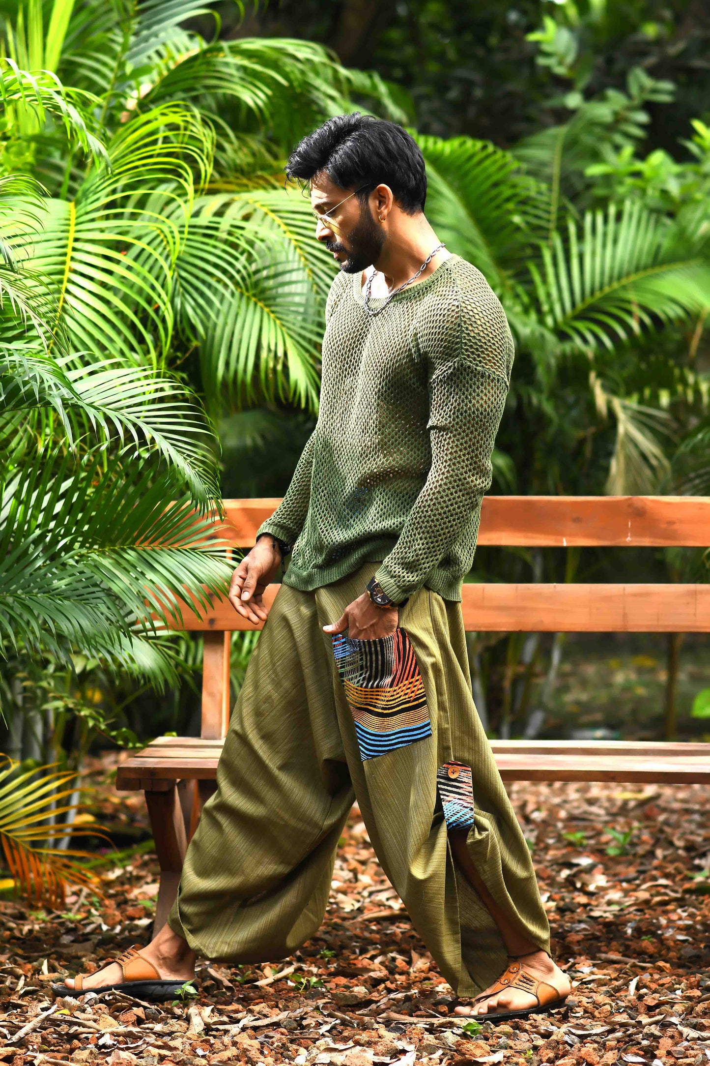 wide leg standout thai harem pant india the veshti company harem pants for men harem pants for women harem trousers hippie pants harem joggers bohemian boho pant adaddin pants enimane harem pants