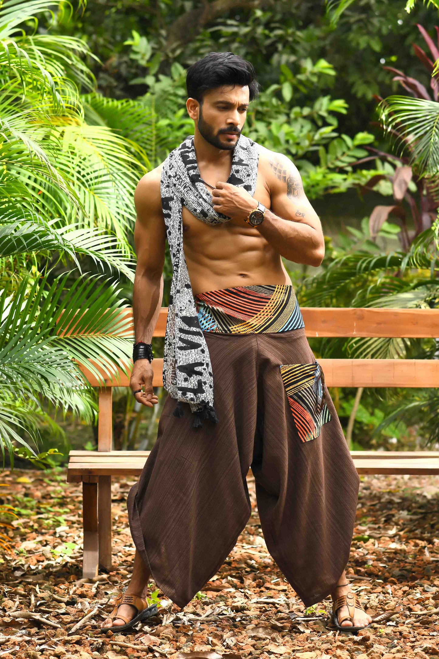 wide leg standout thai harem pant india the veshti company harem pants for men harem pants for women harem trousers hippie pants harem joggers bohemian boho pant adaddin pants enimane harem pants
