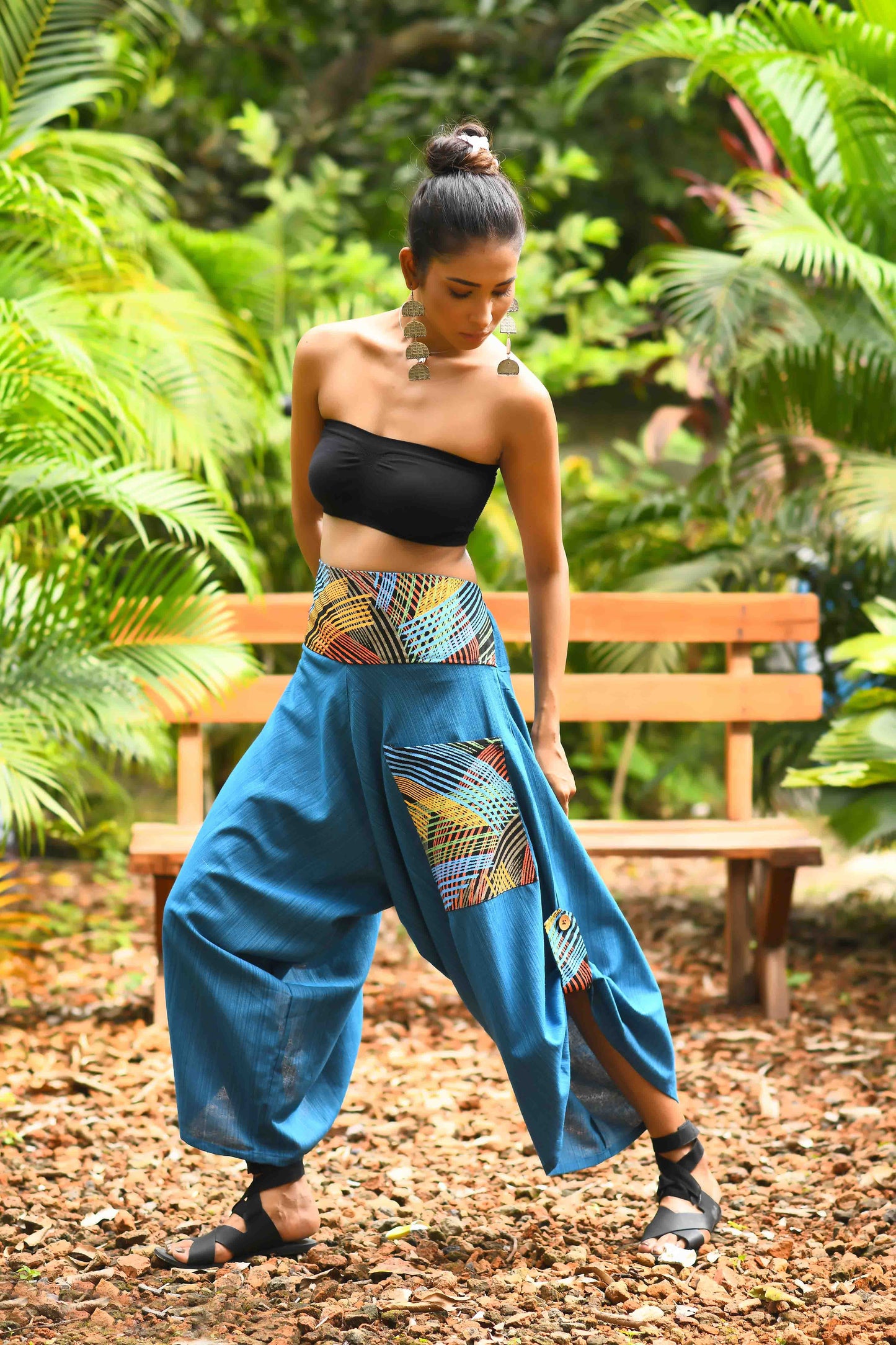 wide leg standout thai harem pant india the veshti company harem pants for men harem pants for women harem trousers hippie pants harem joggers bohemian boho pant adaddin pants enimane harem pants