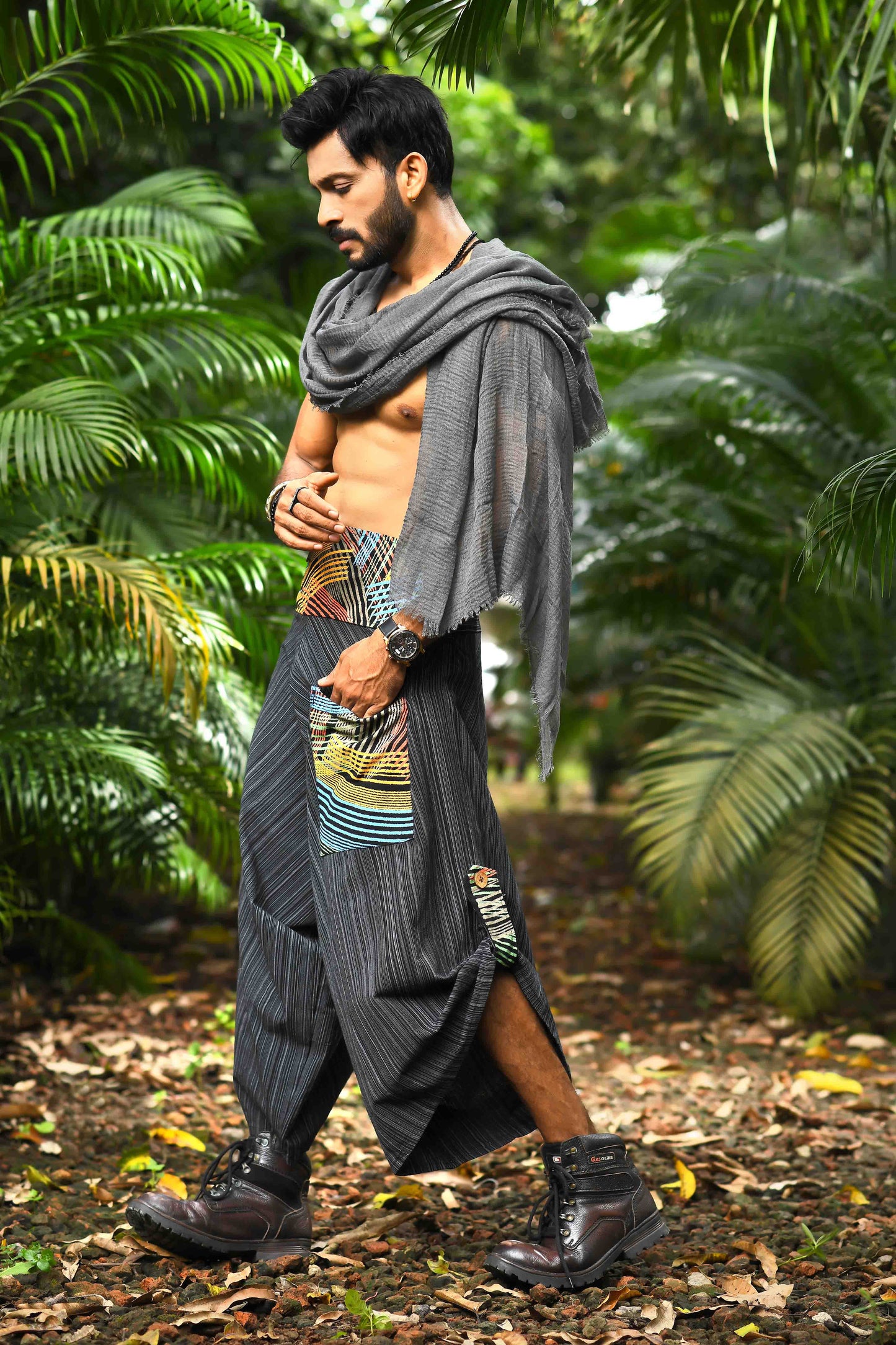 wide leg standout thai harem pant india the veshti company harem pants for men harem pants for women harem trousers hippie pants harem joggers bohemian boho pant adaddin pants enimane harem pants