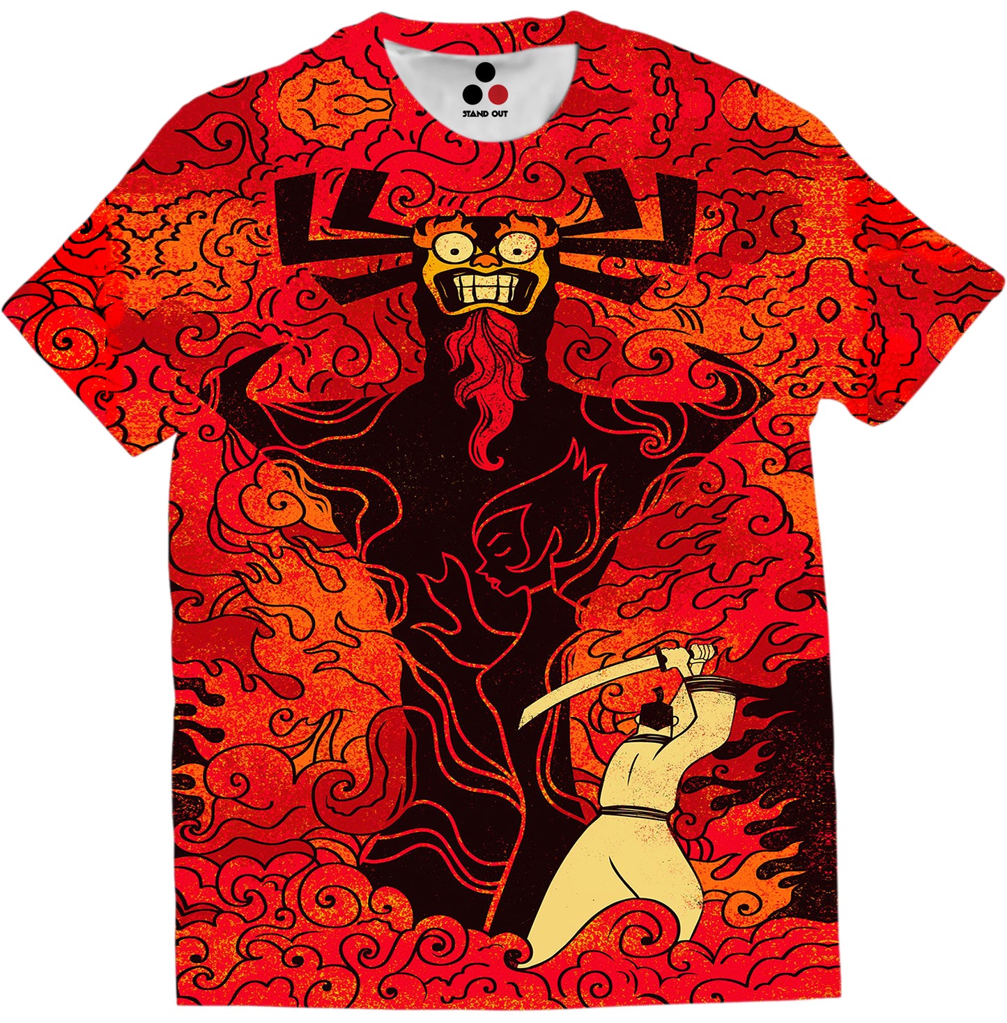 samurai jack t shirt stand out t shirt allover printed t shirt