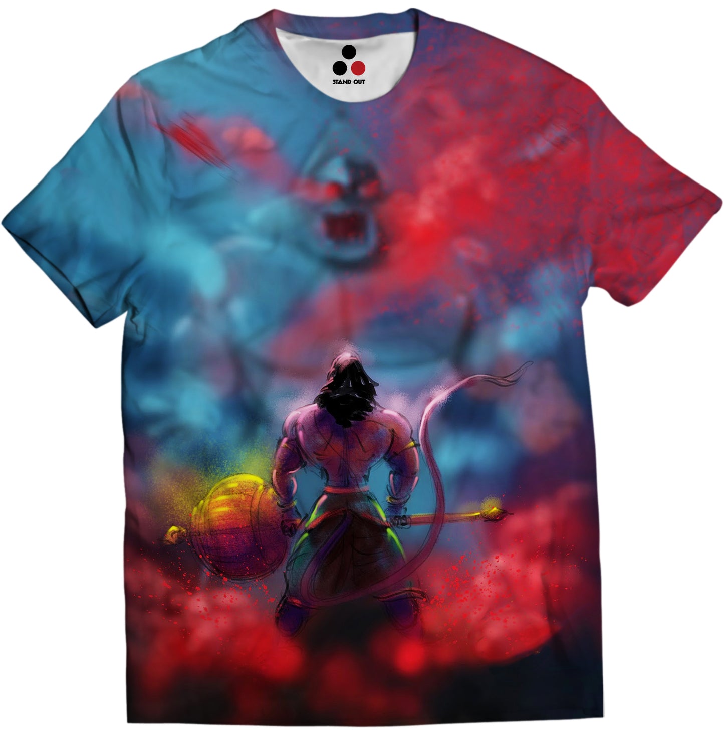 lord hanuman bajarangi bajrangbali t shirt anjaneyar karan acharya standout t shirts standout hanuman tshirt