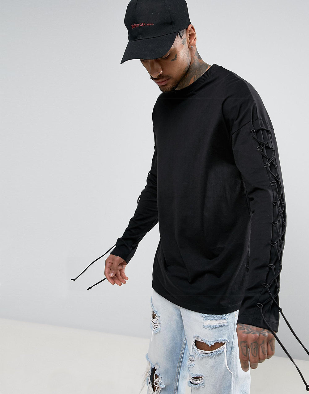 asos black t shirt Made for the modern man, these casuals are influenced by the latest music, technology, and social media trends lace asos street fashion urban wear urban clothing street clothing latest t shirt design modern clothing urban outfit stylish out fit trendy t shirts american style t shirts hiphop clothing standout tshirt