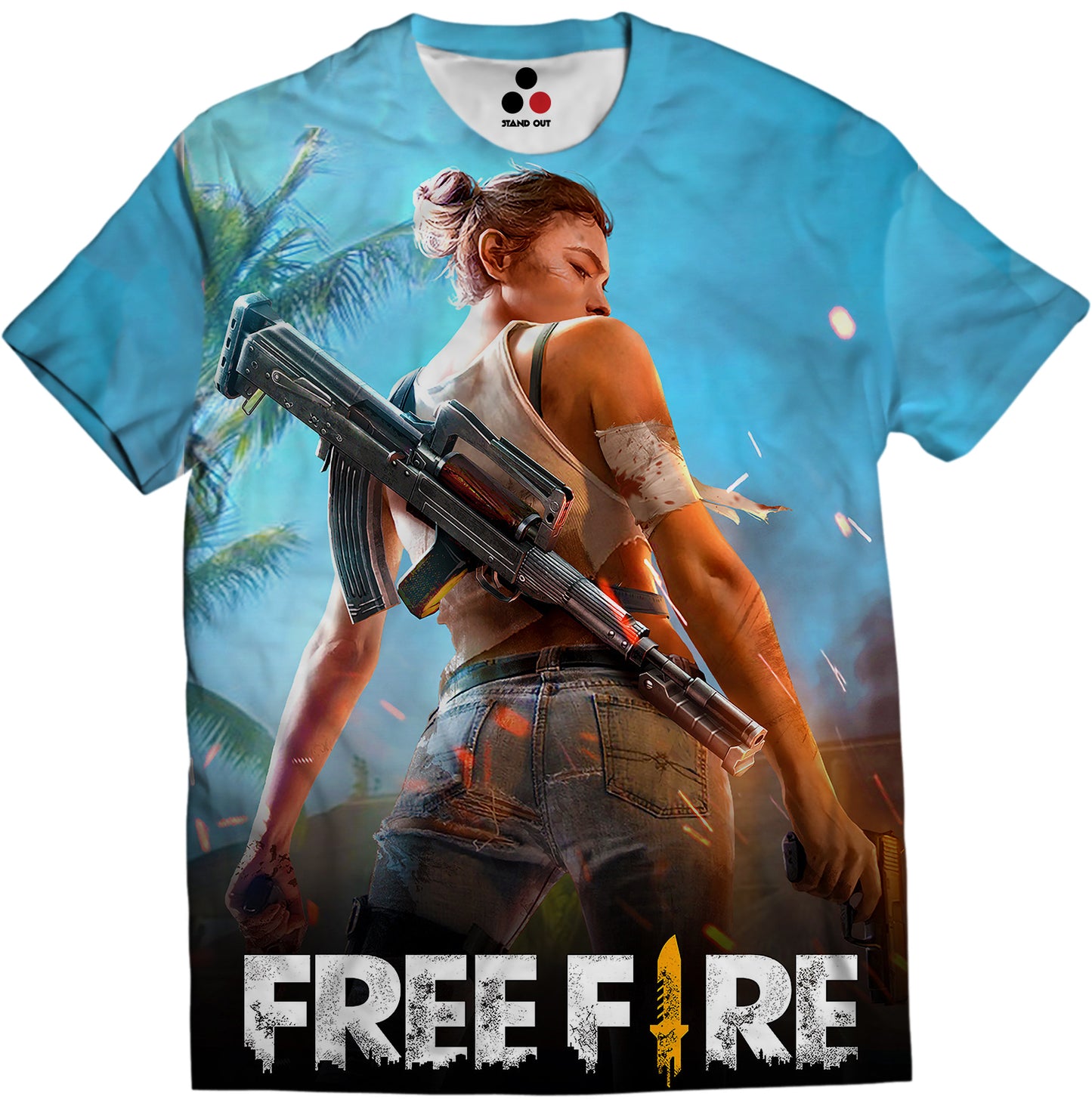 free fire tshirt gaming t shirt pung t shirt clash of clans tshirt vlue t shirt standout tshirt trendy t shirt stylish tshirt graphic print tshirt anime tshirt