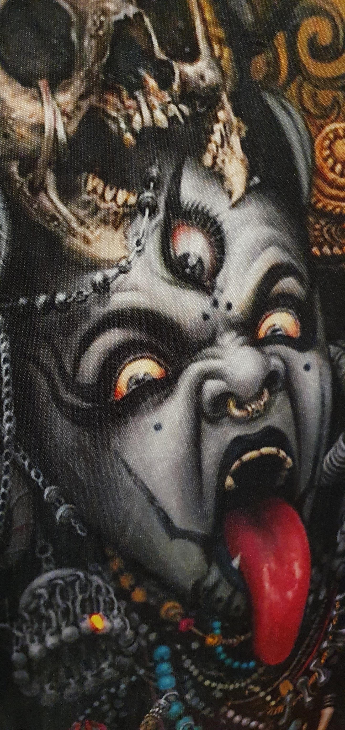 kali t shirt kali ma t shirt shiva t shirt hindu god brown black t shirt scary t shirt monster t shirt