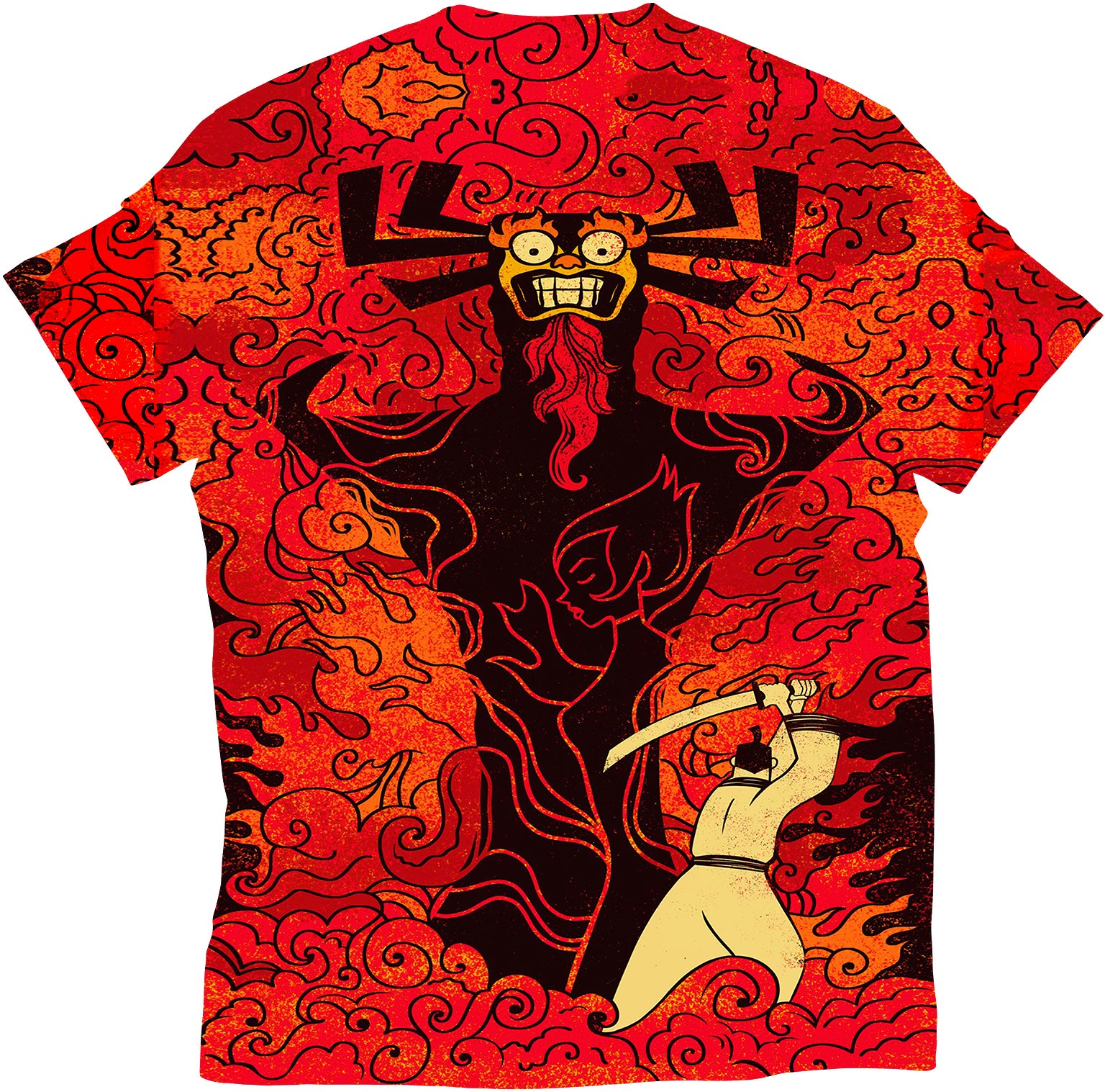 samurai jack t shirt stand out t shirt allover printed t shirt