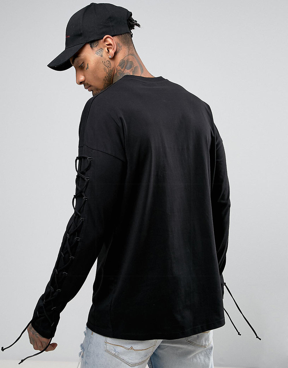 asos black t shirt Made for the modern man, these casuals are influenced by the latest music, technology, and social media trends lace asos street fashion urban wear urban clothing street clothing latest t shirt design modern clothing urban outfit stylish out fit trendy t shirts american style t shirts hiphop clothing standout tshirt