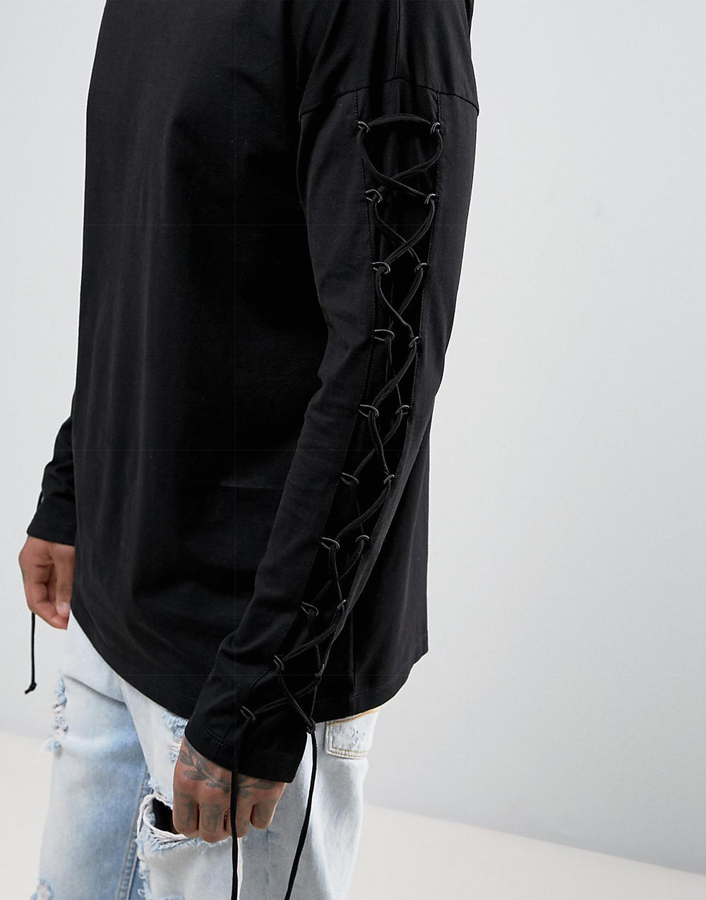 asos black t shirt Made for the modern man, these casuals are influenced by the latest music, technology, and social media trends lace asos street fashion urban wear urban clothing street clothing latest t shirt design modern clothing urban outfit stylish out fit trendy t shirts american style t shirts hiphop clothing standout tshirt
