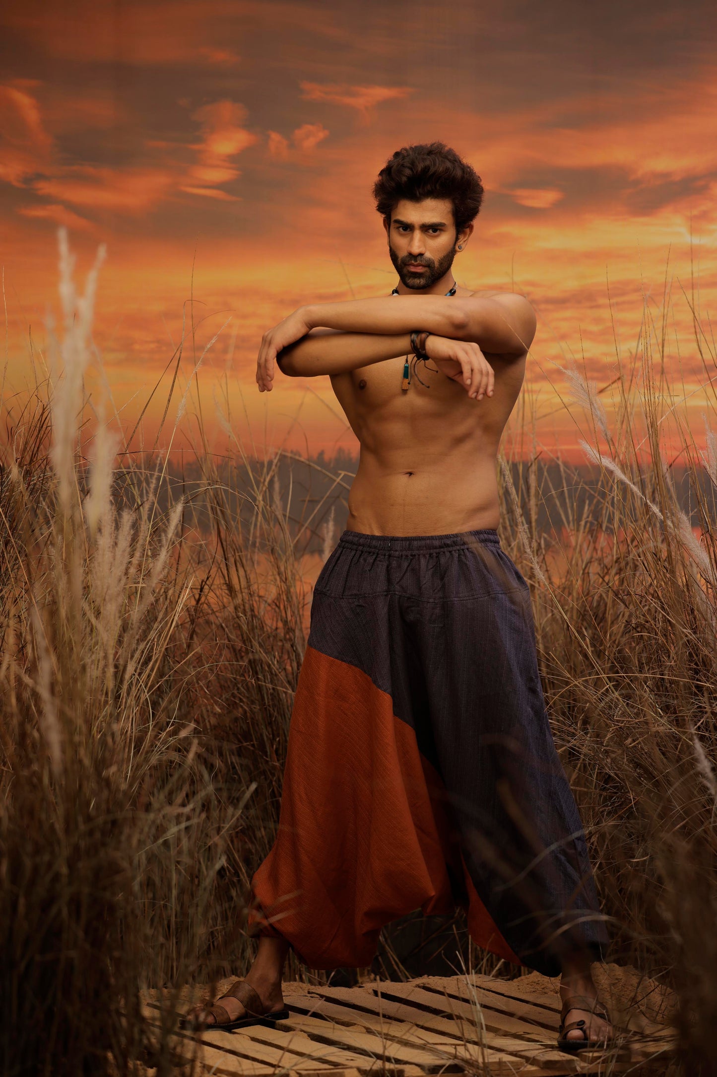 Blue Orange harem pant india harem trousers standout hippie pants harem pants men harem pants women patiyala pant unisex yoga harem pant loose pant printed bohemian pant
