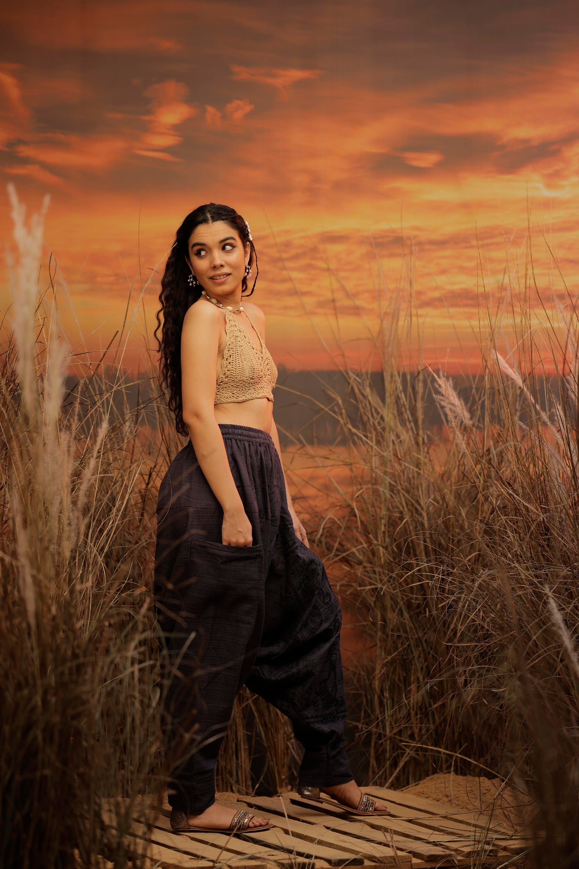 Blue harem pant india harem trousers standout hippie pants harem pants men harem pants women patiyala pant unisex yoga harem pant loose pant printed bohemian pant boho pants the veshti company harem pants