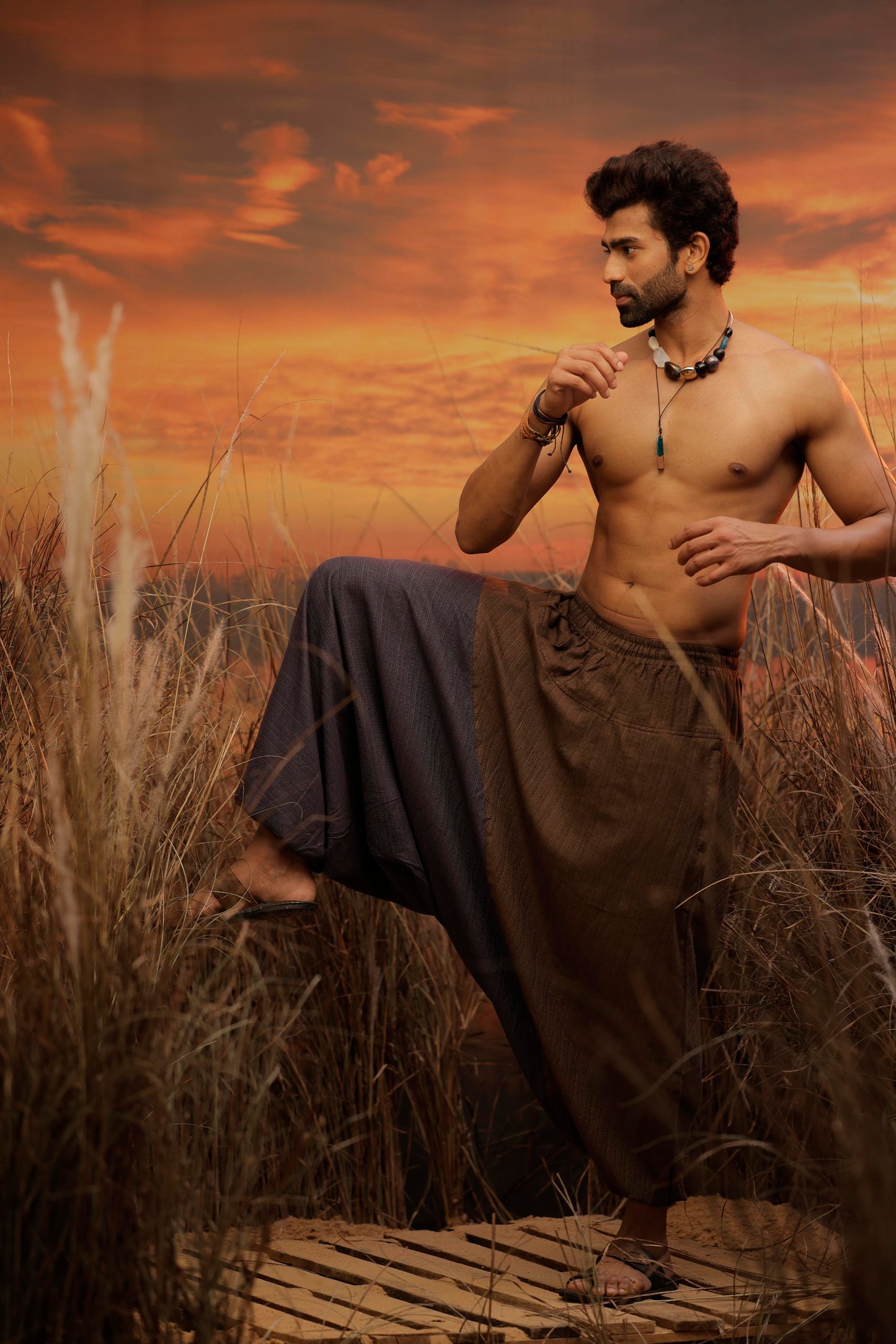 Brown Blue harem pant india harem trousers standout hippie pants harem pants men harem pants women patiyala pant unisex yoga harem pant loose pant printed bohemian pant