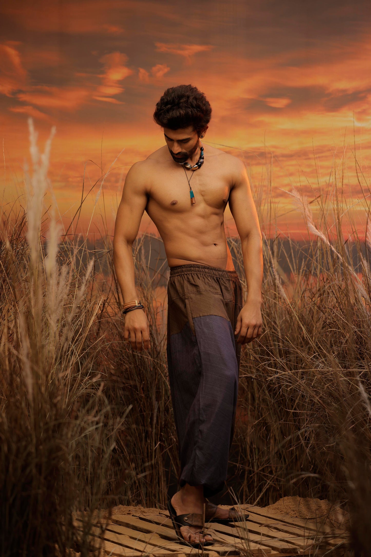 Brown Blue harem pant india harem trousers standout hippie pants harem pants men harem pants women patiyala pant unisex yoga harem pant loose pant printed bohemian pant