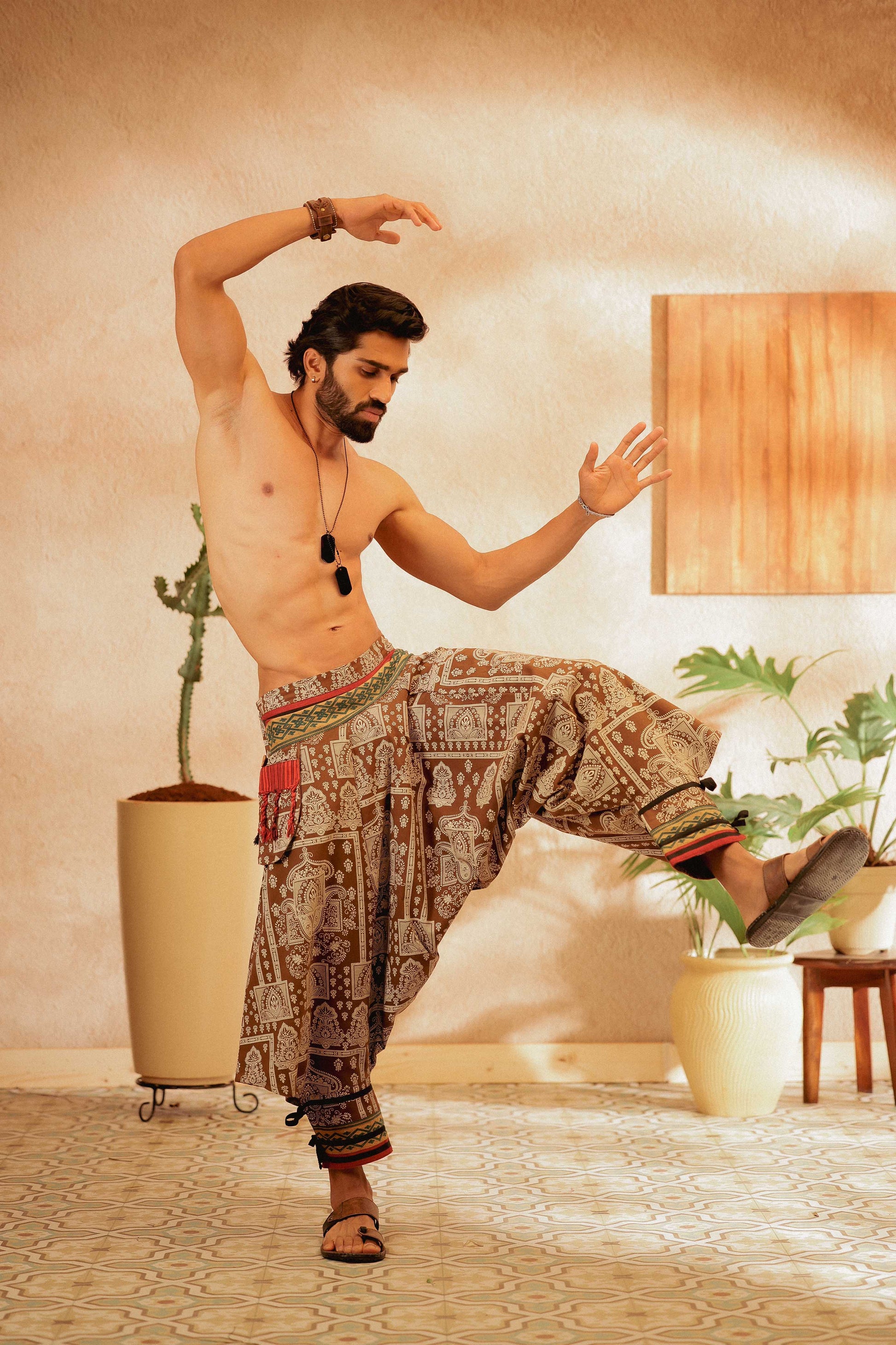 Brown all over printed harem pant harem trousers standout hippie pants harem pants men harem pants women patiyala pant unisex yoga harem pant loose pant printed bohemian pant boho pant bombay trooper  hoppers for men