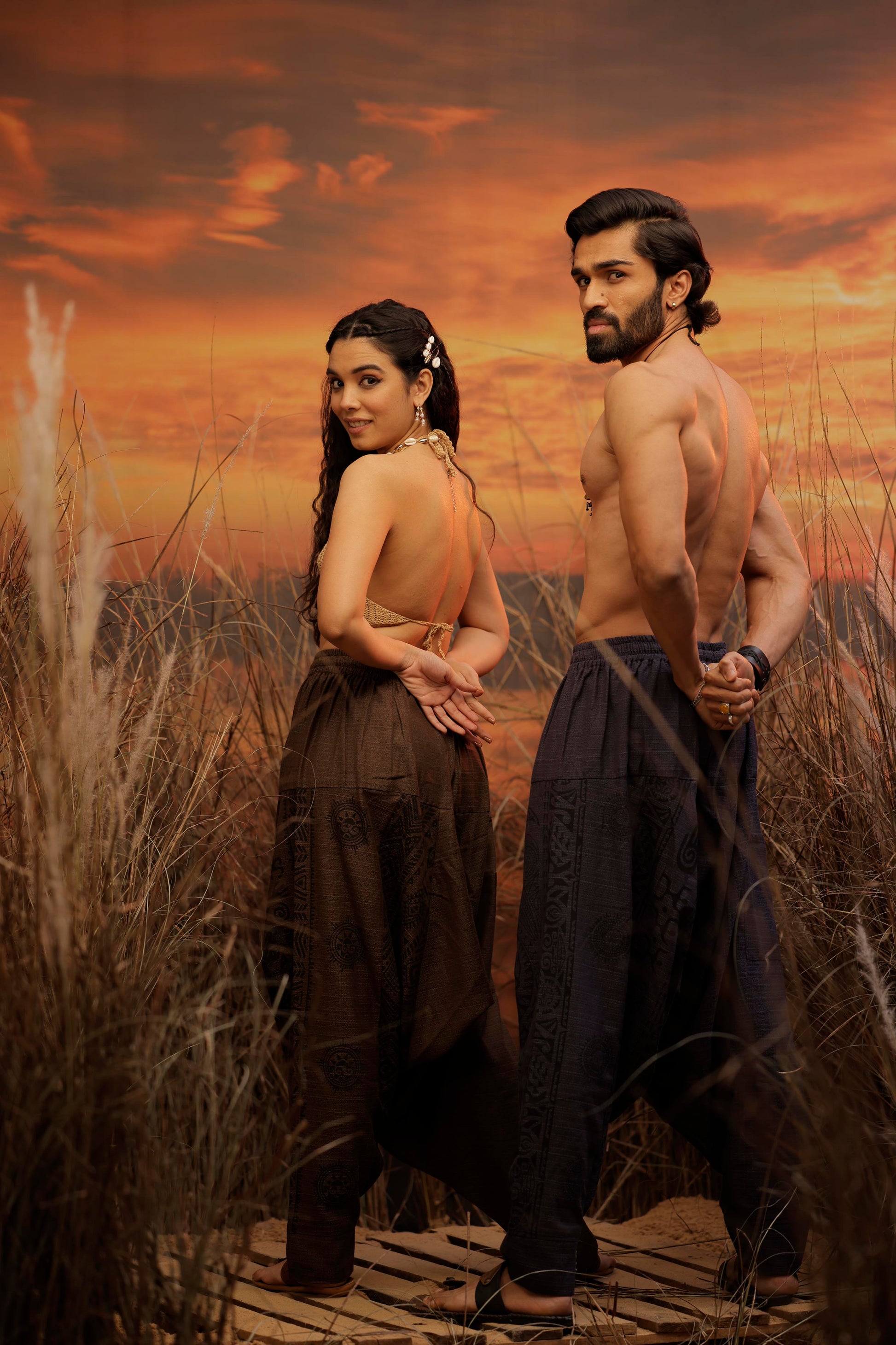 Brown harem pant india harem trousers standout hippie pants harem pants men harem pants women patiyala pant unisex yoga harem pant loose pant printed bohemian pant boho the veshti company harem pants