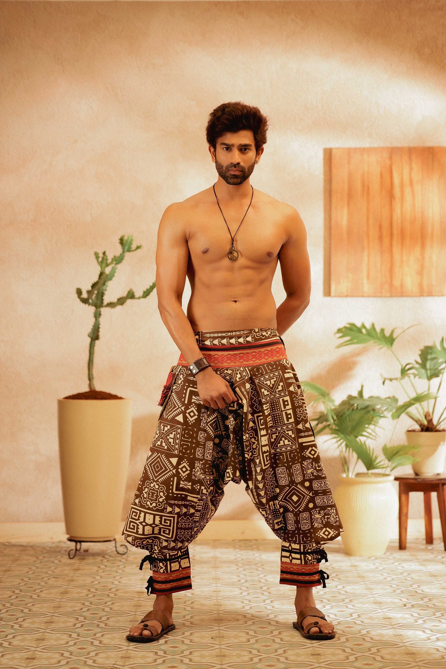 Brown all over printed harem pant india harem trousers standout hippie pants harem pants men harem pants women patiyala pant unisex yoga harem pant loose pant printed bohemian pant boho pant bombay trooper hoppers for men